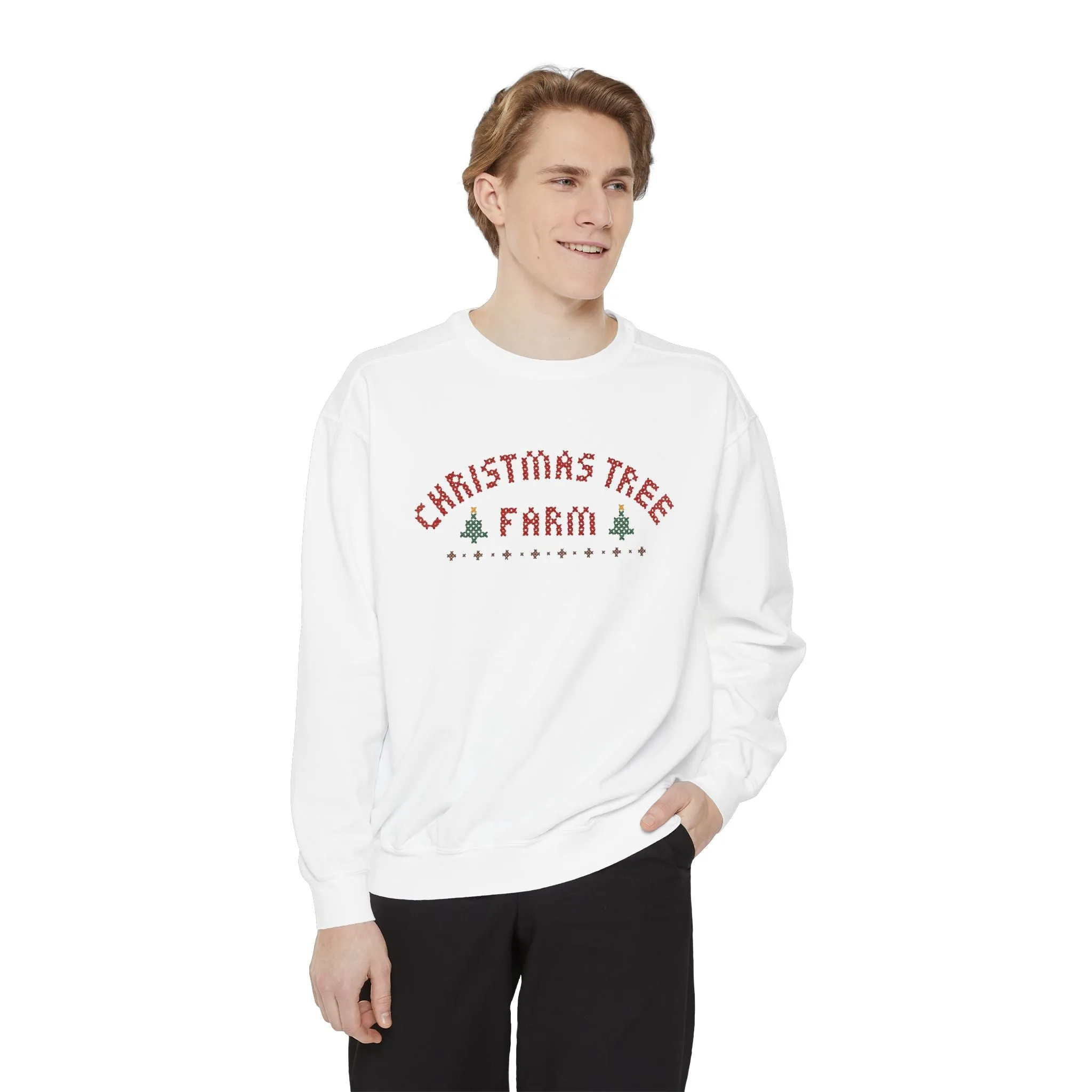 Christmas Tree Farm Comfort Colors Sweatshirt sold by Rose Blush Studio product image thumbnail 3