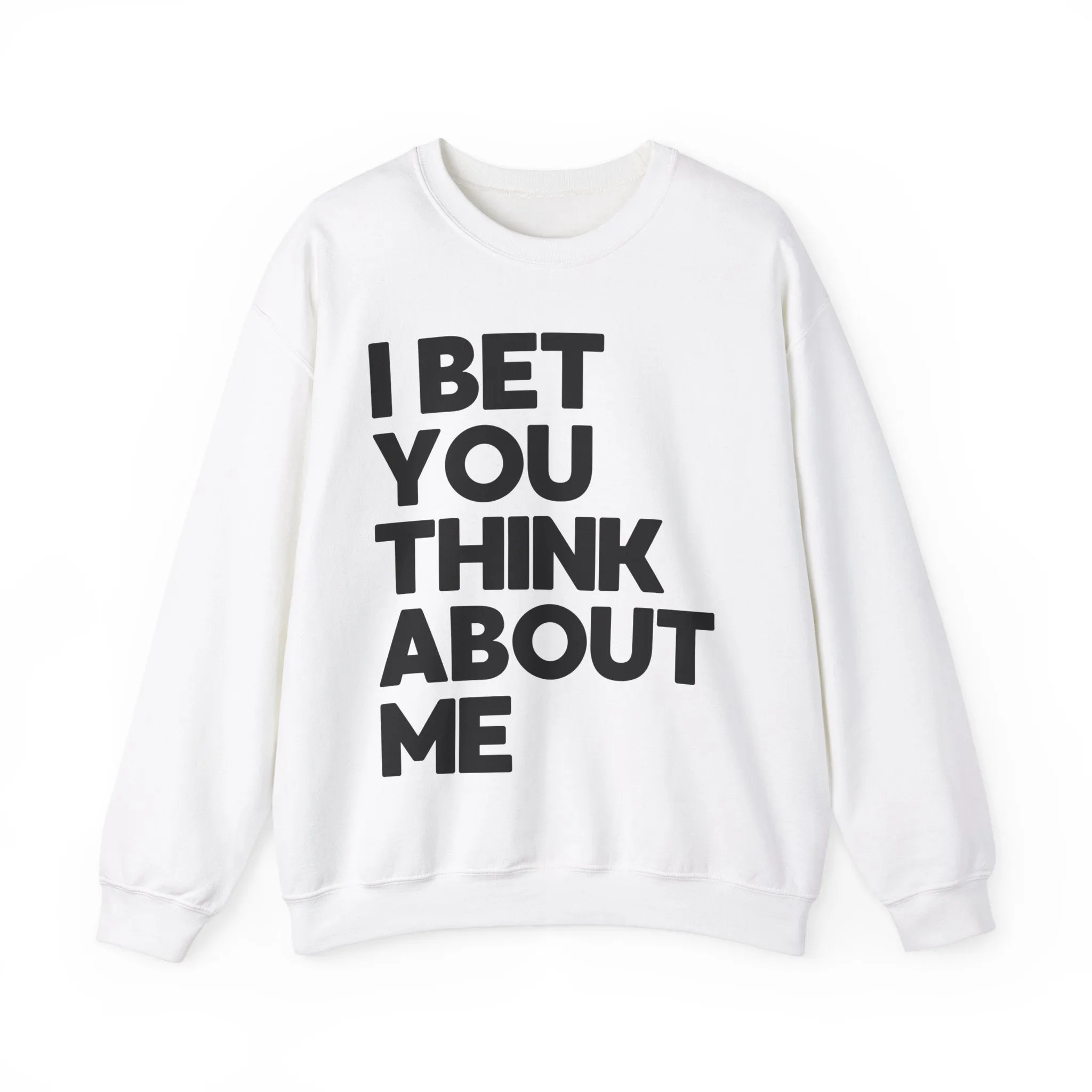 I Bet You Think About Me (lyrics on back) Crewneck Sweatshirt sold by Rose Blush Studio
