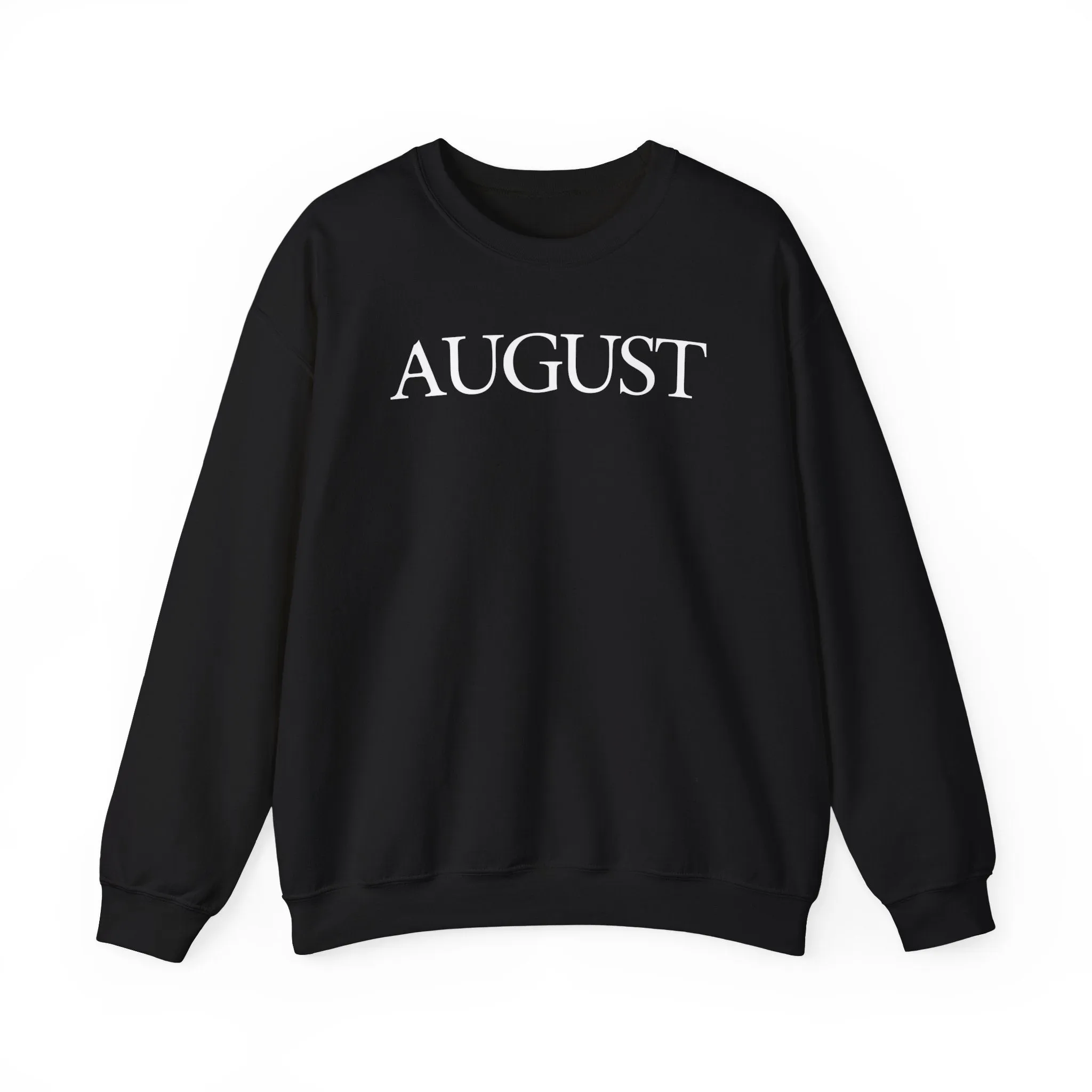 August (lyrics on back) Crewneck Sweatshirt sold by Rose Blush Studio product image thumbnail 2