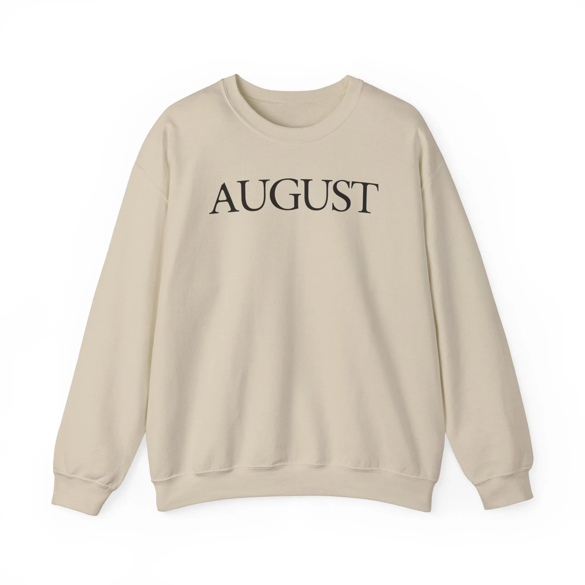 August (lyrics on back) Crewneck Sweatshirt sold by Rose Blush Studio product image thumbnail 3