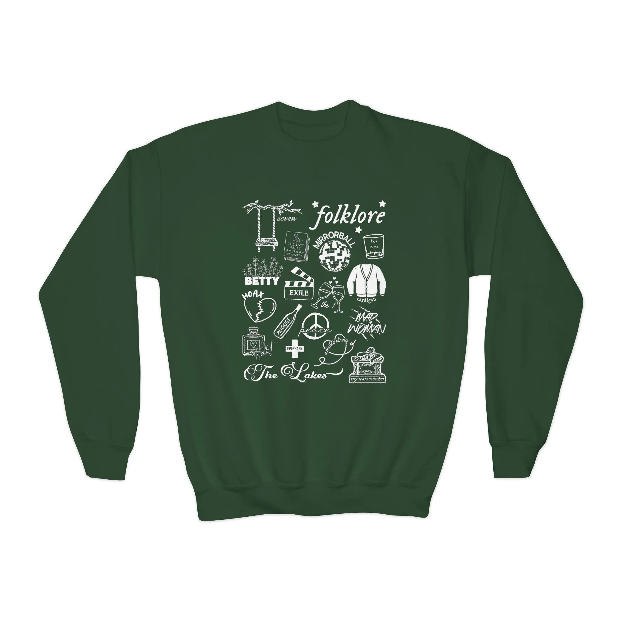 folklore collage Youth Crewneck Sweatshirt sold by Rose Blush Studio product image thumbnail 3