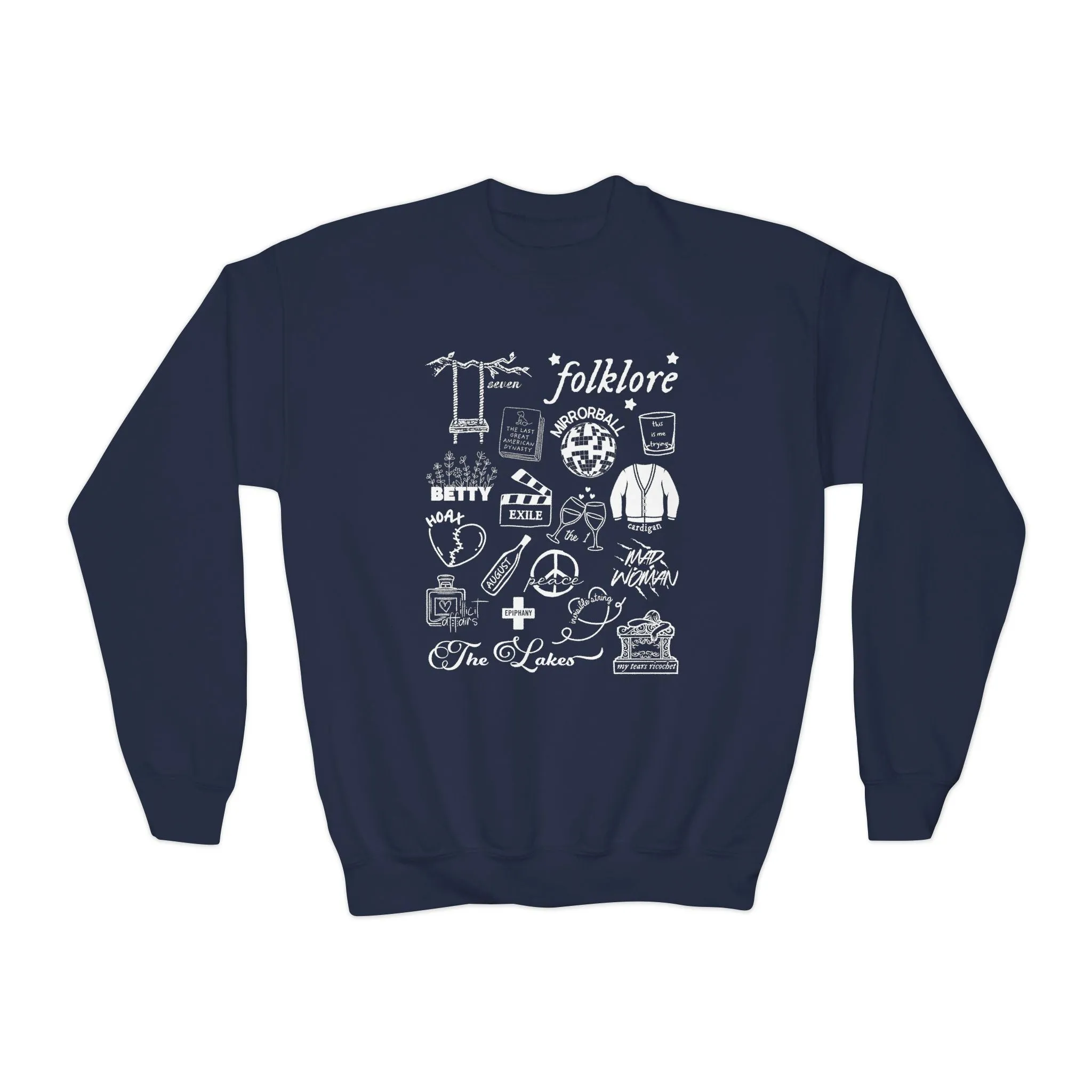 folklore collage Youth Crewneck Sweatshirt sold by Rose Blush Studio product image thumbnail 5