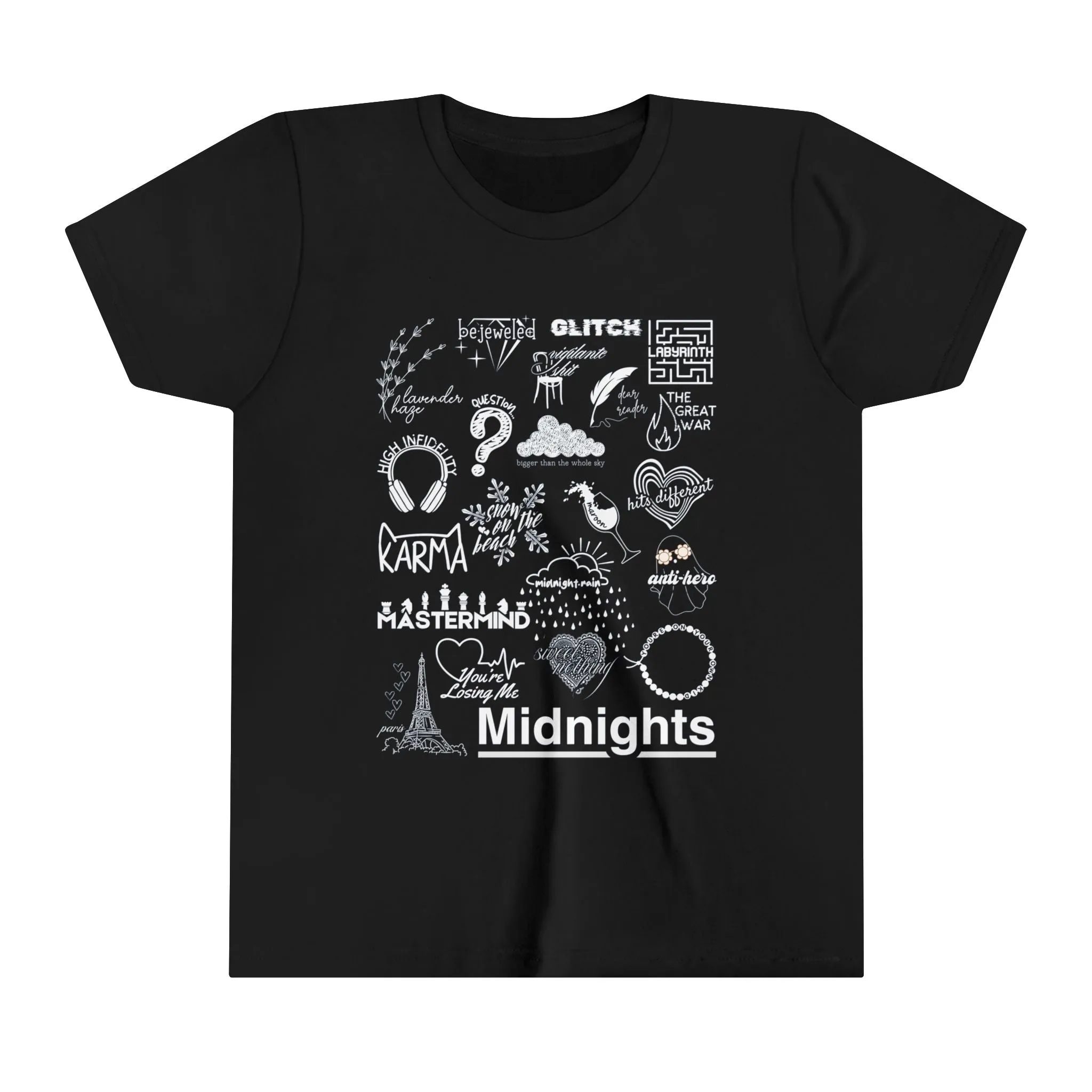 Midnights Collage Youth Tshirt sold by Rose Blush Studio product image thumbnail 2