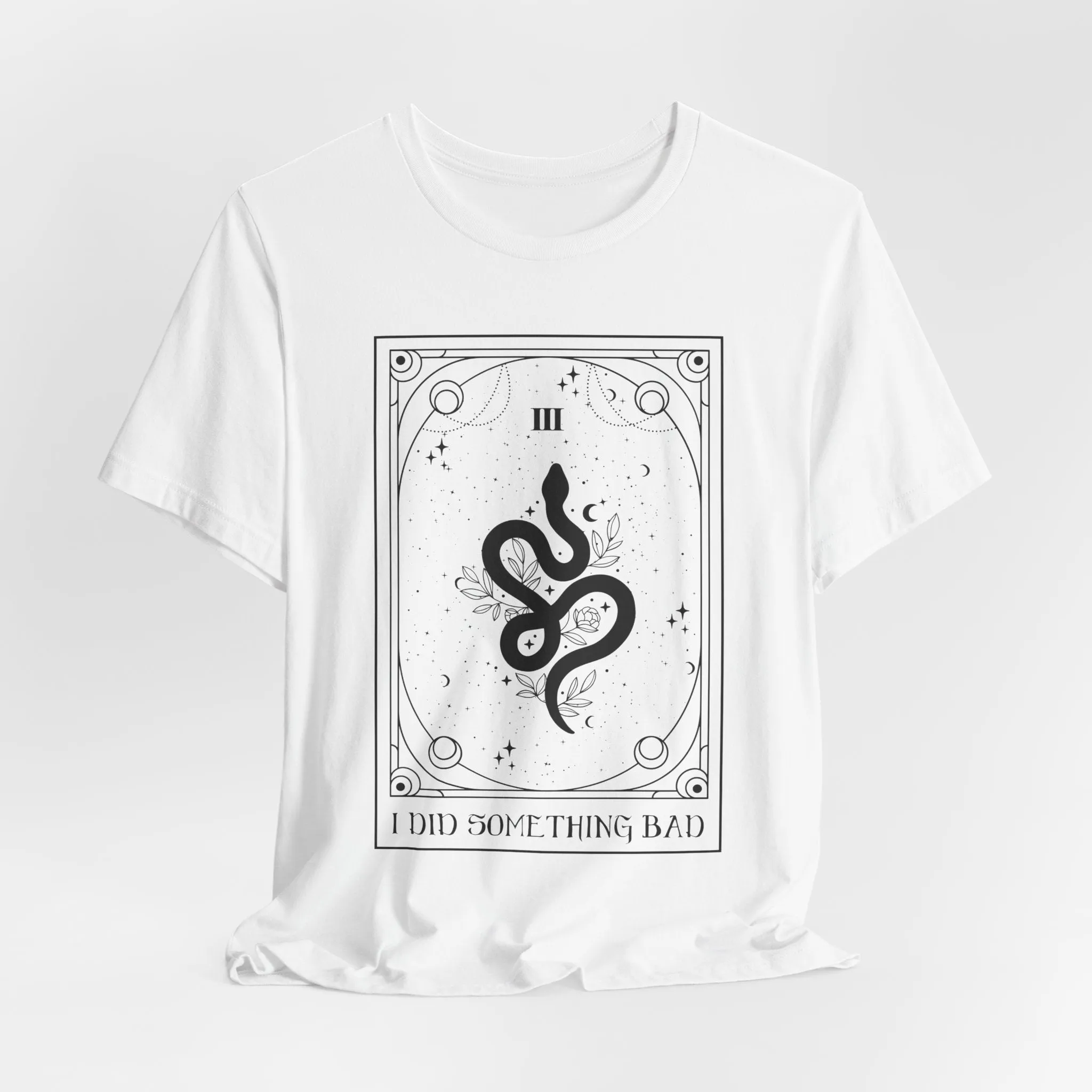 I Did Something Bad Tarot Tshirt sold by Rose Blush Studio product image thumbnail 2