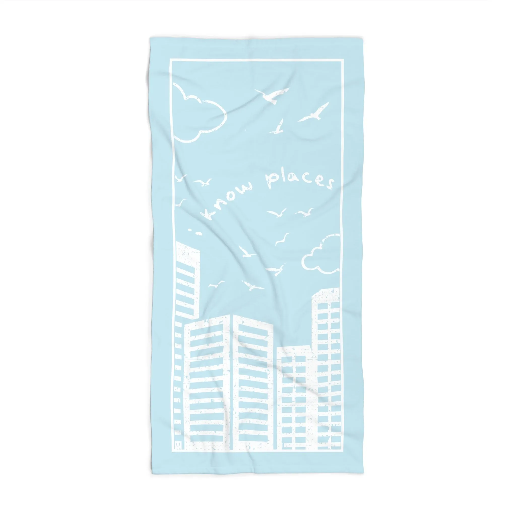 I Know Places Beach Towel sold by Rose Blush Studio