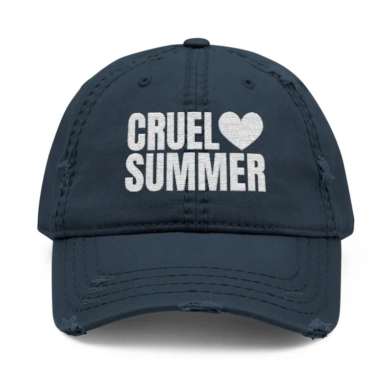 Cruel Summer Distressed Embroidered Dad Hat sold by Rose Blush Studio