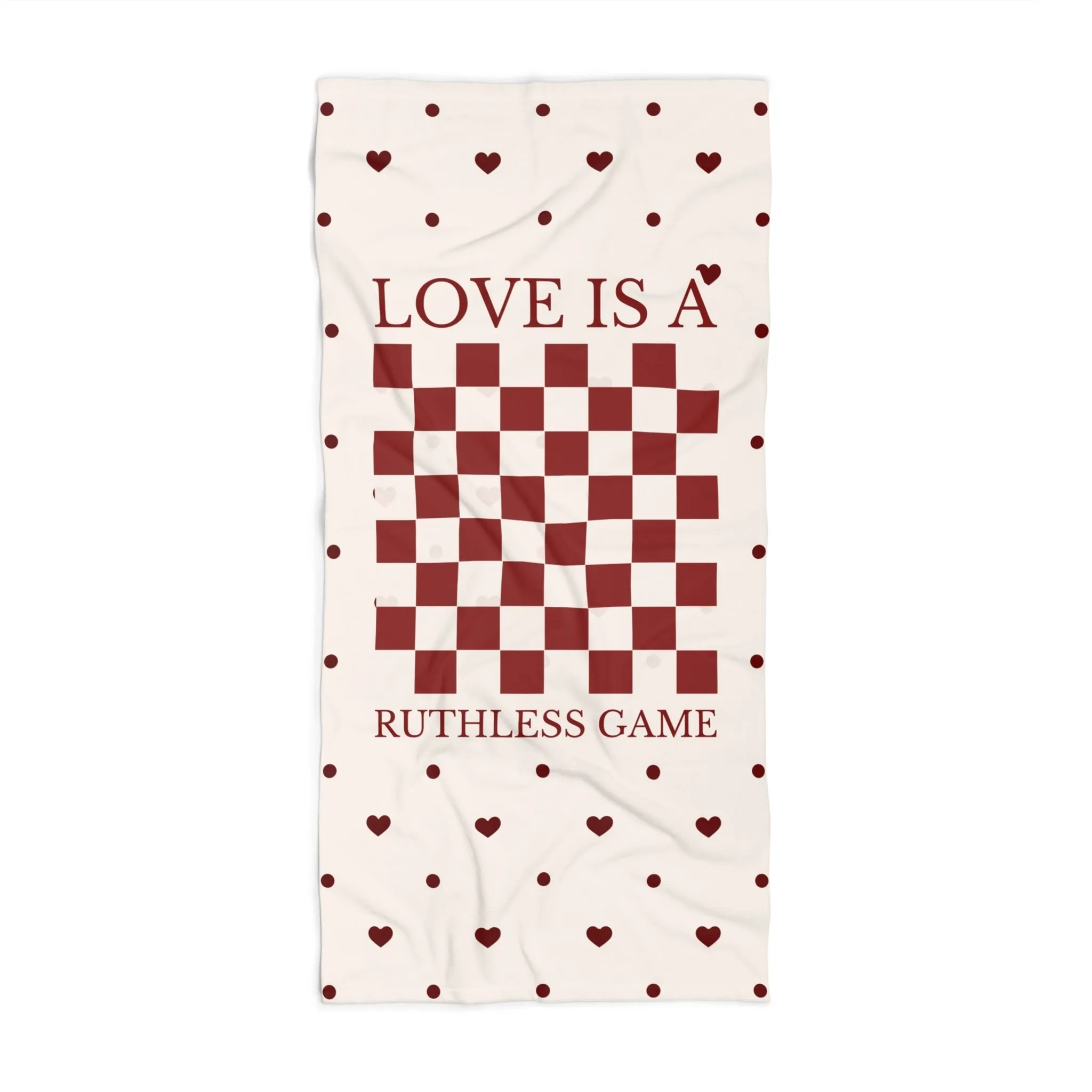 Love is a Ruthless Game Beach Towel sold by Rose Blush Studio
