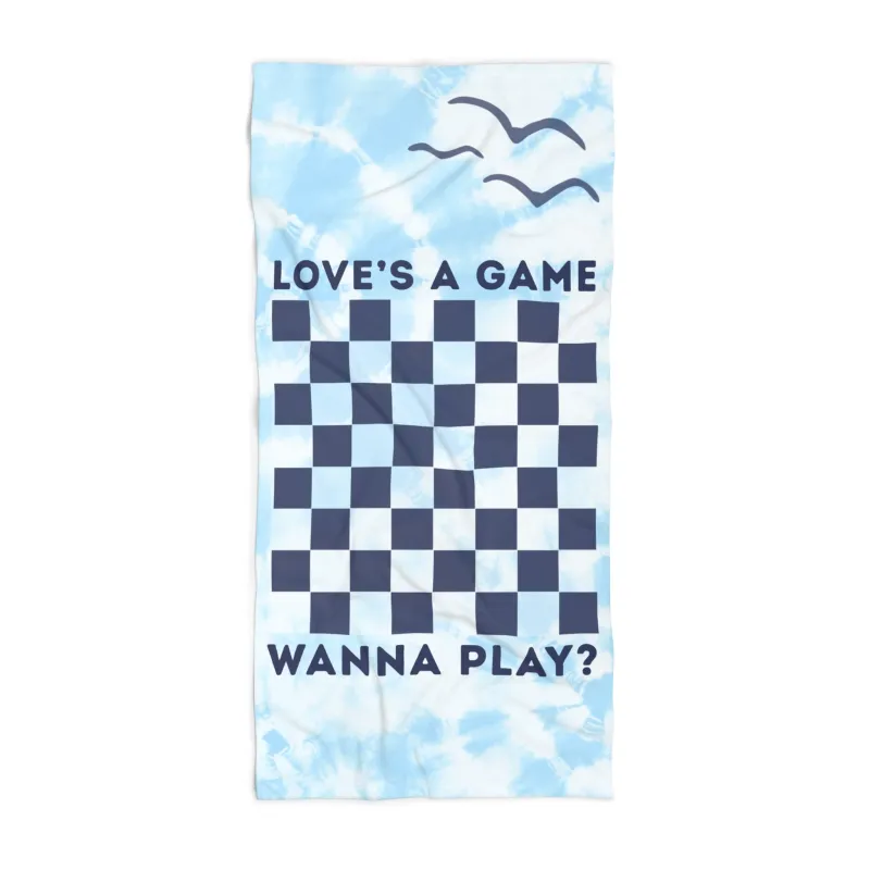 Love's A Game Beach Towel sold by Rose Blush Studio