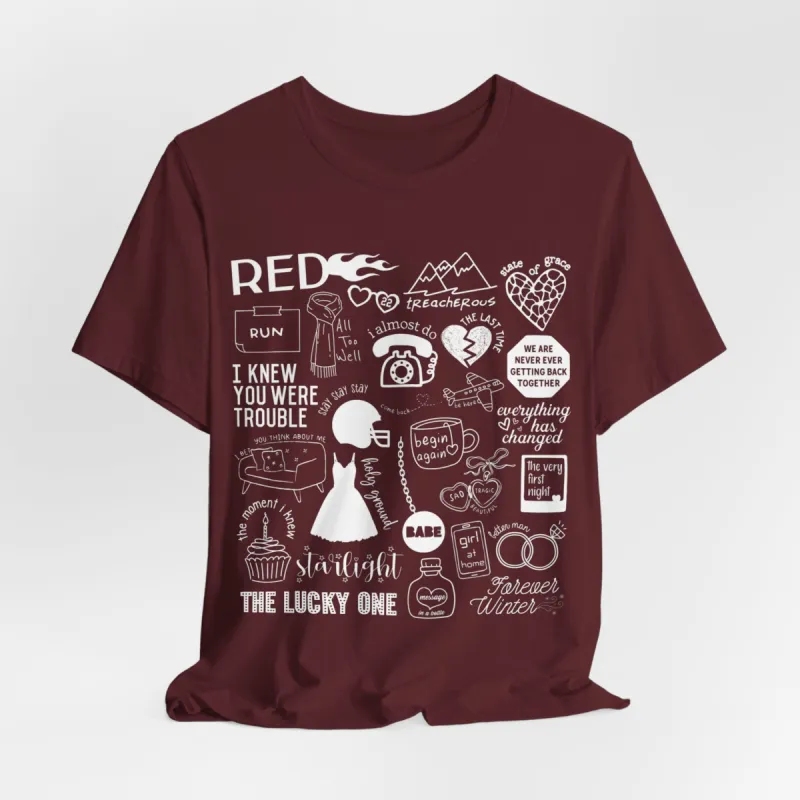 Red Collage Tshirt sold by Rose Blush Studio