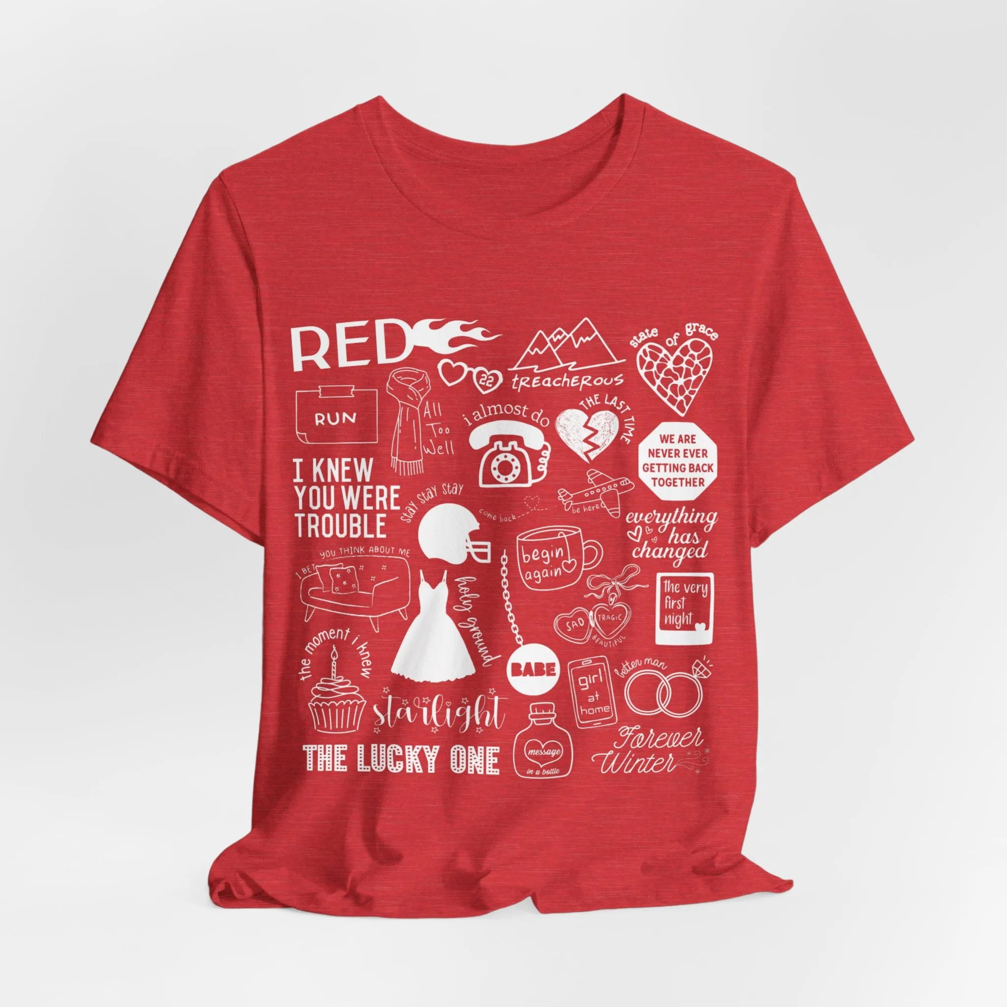 Red Collage Tshirt sold by Rose Blush Studio product image thumbnail 5