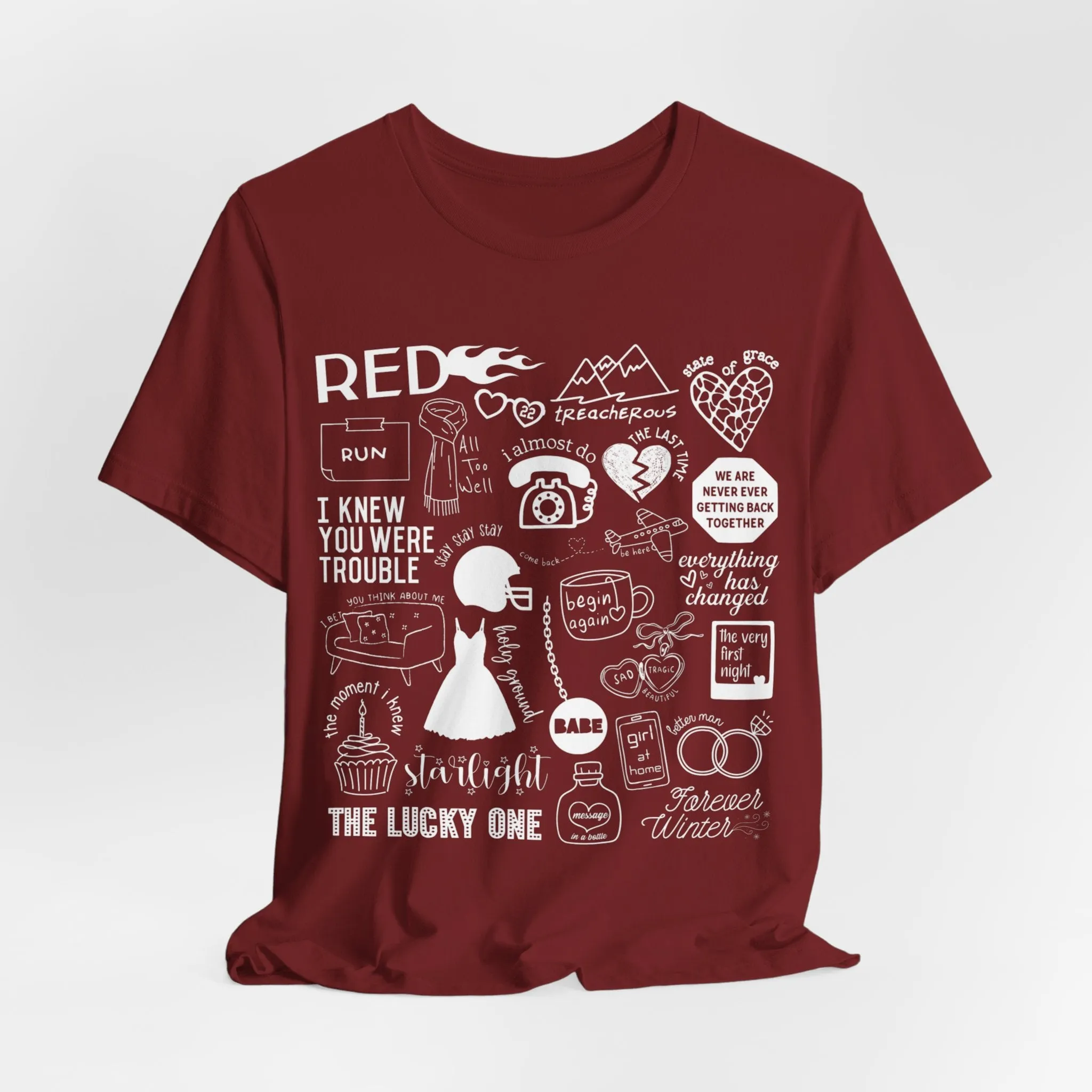 Red Collage Tshirt sold by Rose Blush Studio product image thumbnail 3