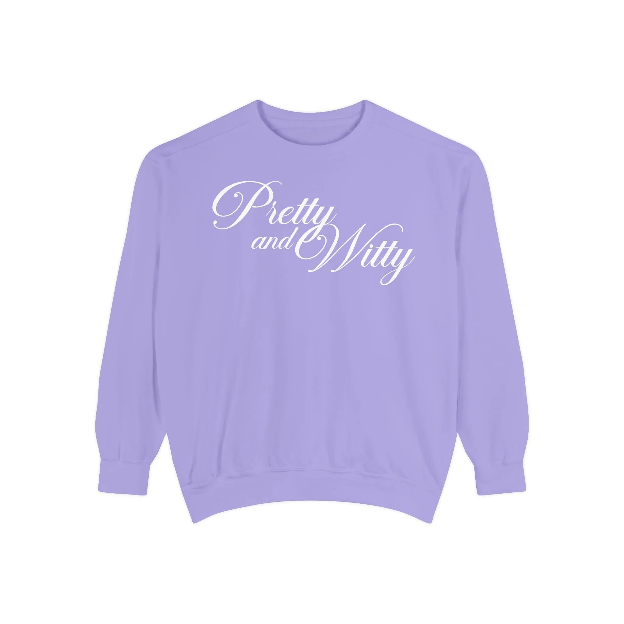 Pretty and Witty Comfort Colors Crewneck Sweater sold by Rose Blush Studio product image thumbnail 5