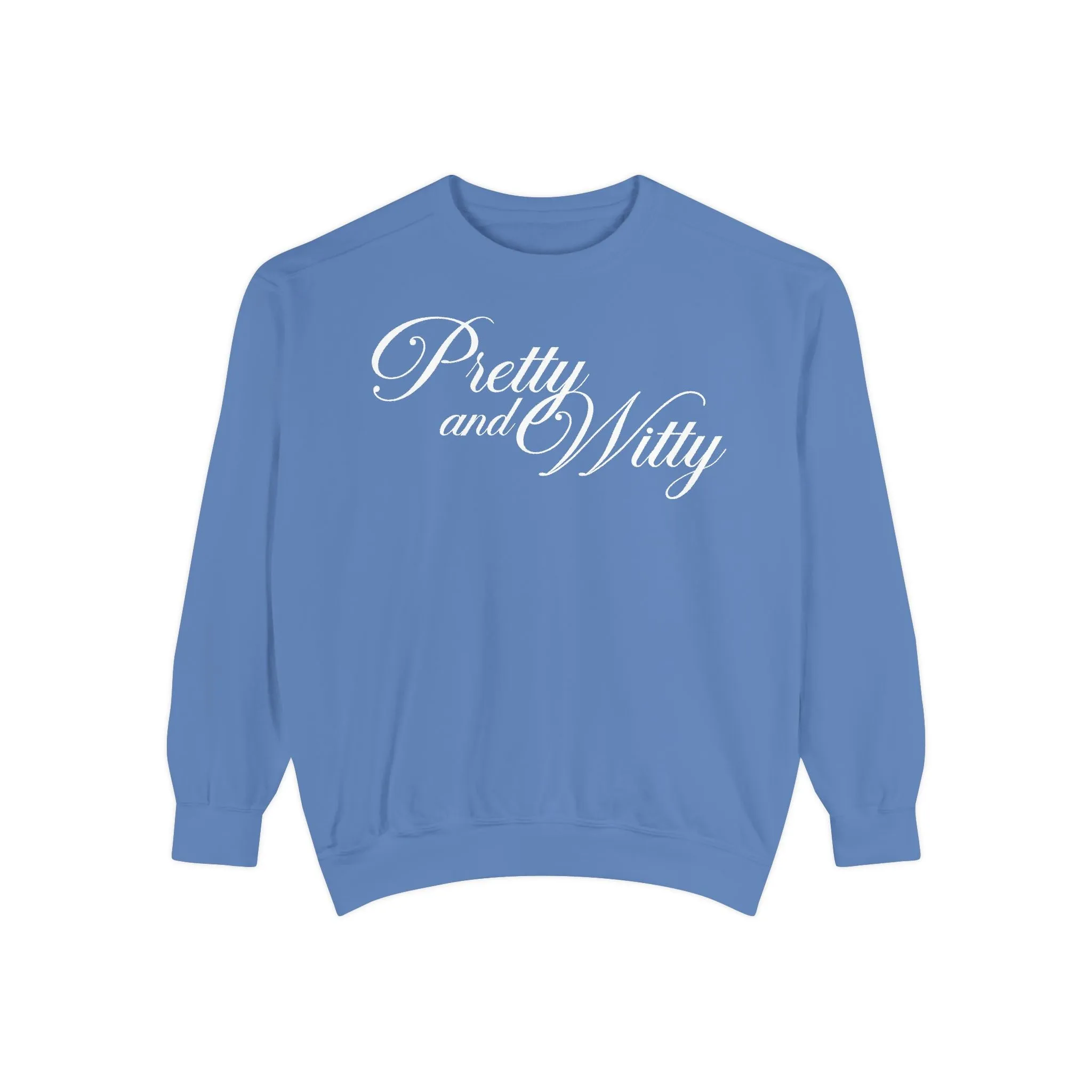 Pretty and Witty Comfort Colors Crewneck Sweater sold by Rose Blush Studio product image thumbnail 4