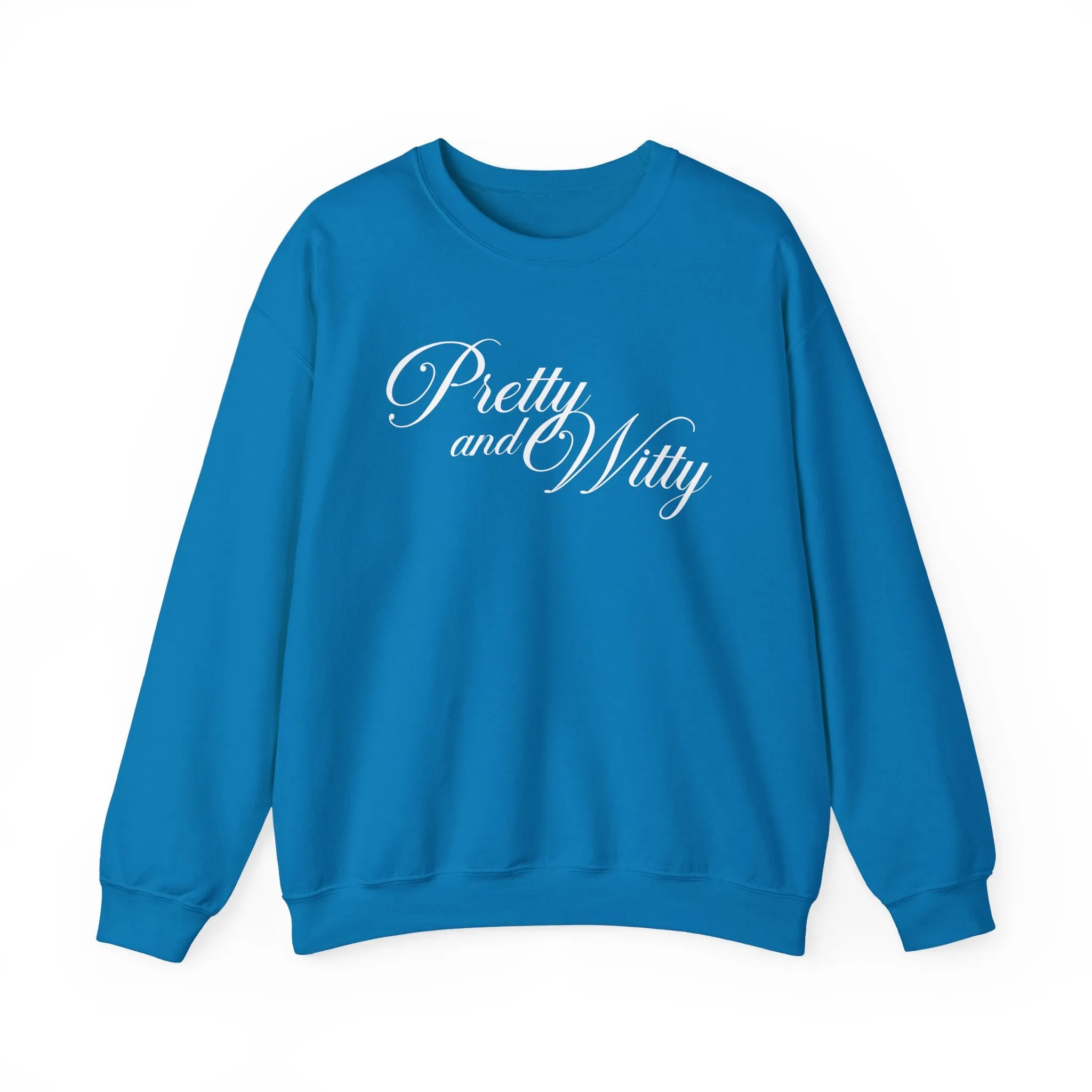 Pretty and Witty Unisex Crewneck Sweatshirt sold by Rose Blush Studio product image thumbnail 2