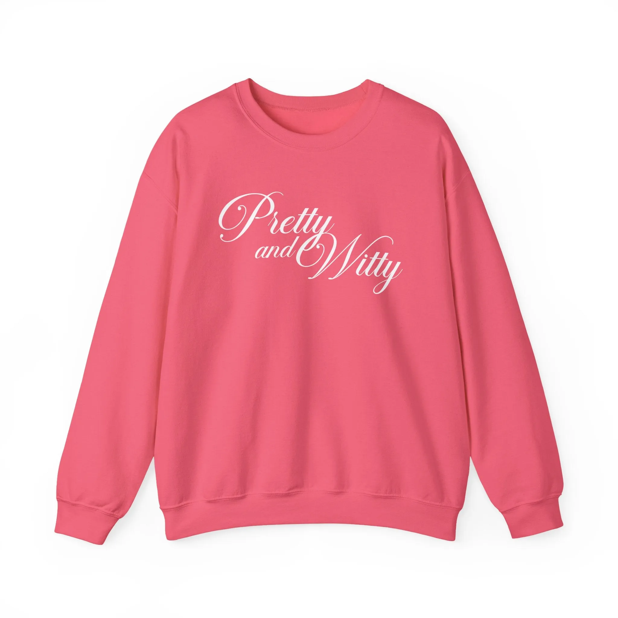 Pretty and Witty Unisex Crewneck Sweatshirt sold by Rose Blush Studio product image thumbnail 3
