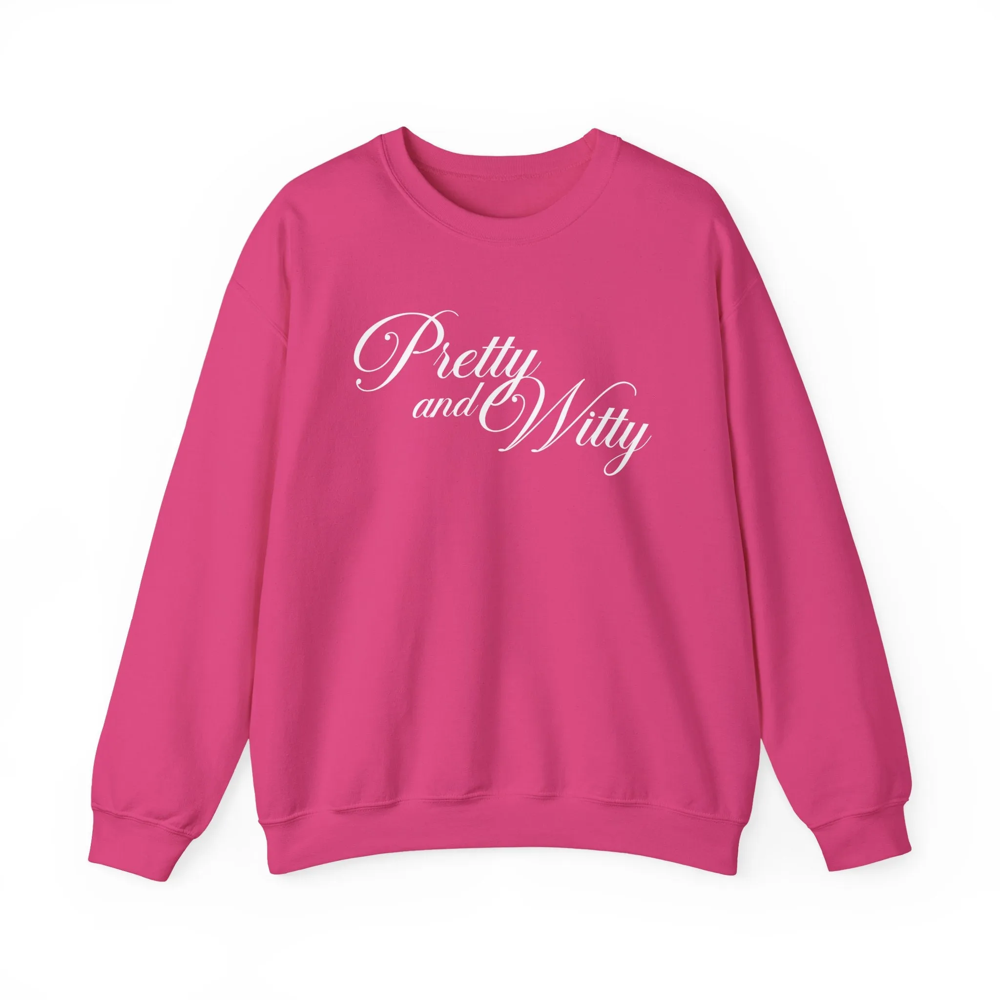 Pretty and Witty Unisex Crewneck Sweatshirt sold by Rose Blush Studio product image thumbnail 4