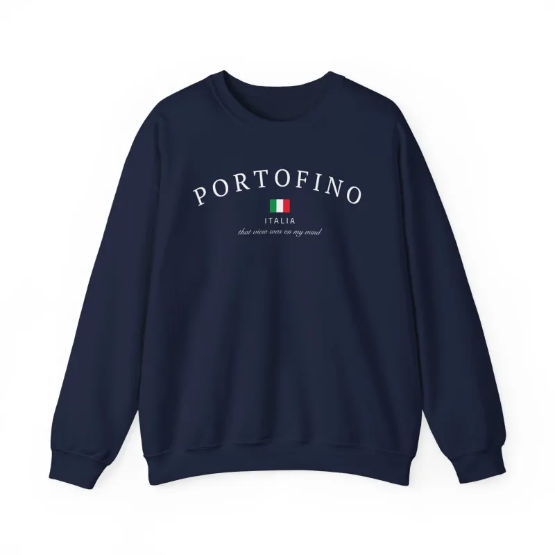 Cozy Portofino Crewneck Sweatshirt PRINTED VERSION sold by Rose Blush Studio