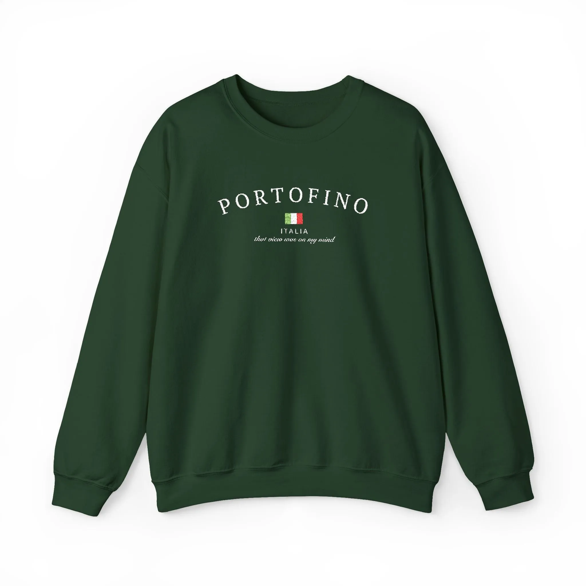 PORTOFINO Crewneck Sweatshirt EMBROIDERED VERSION sold by Rose Blush Studio product image thumbnail 3