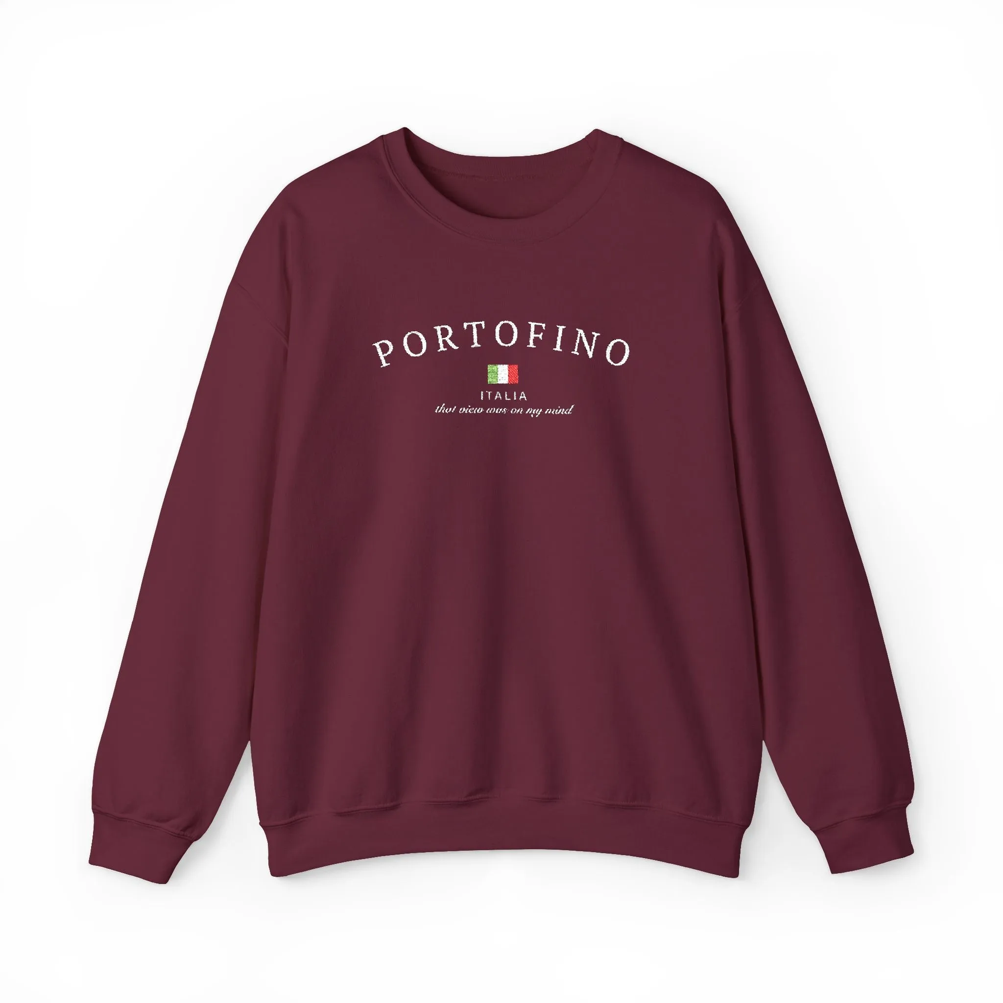 PORTOFINO Crewneck Sweatshirt EMBROIDERED VERSION sold by Rose Blush Studio product image thumbnail 2