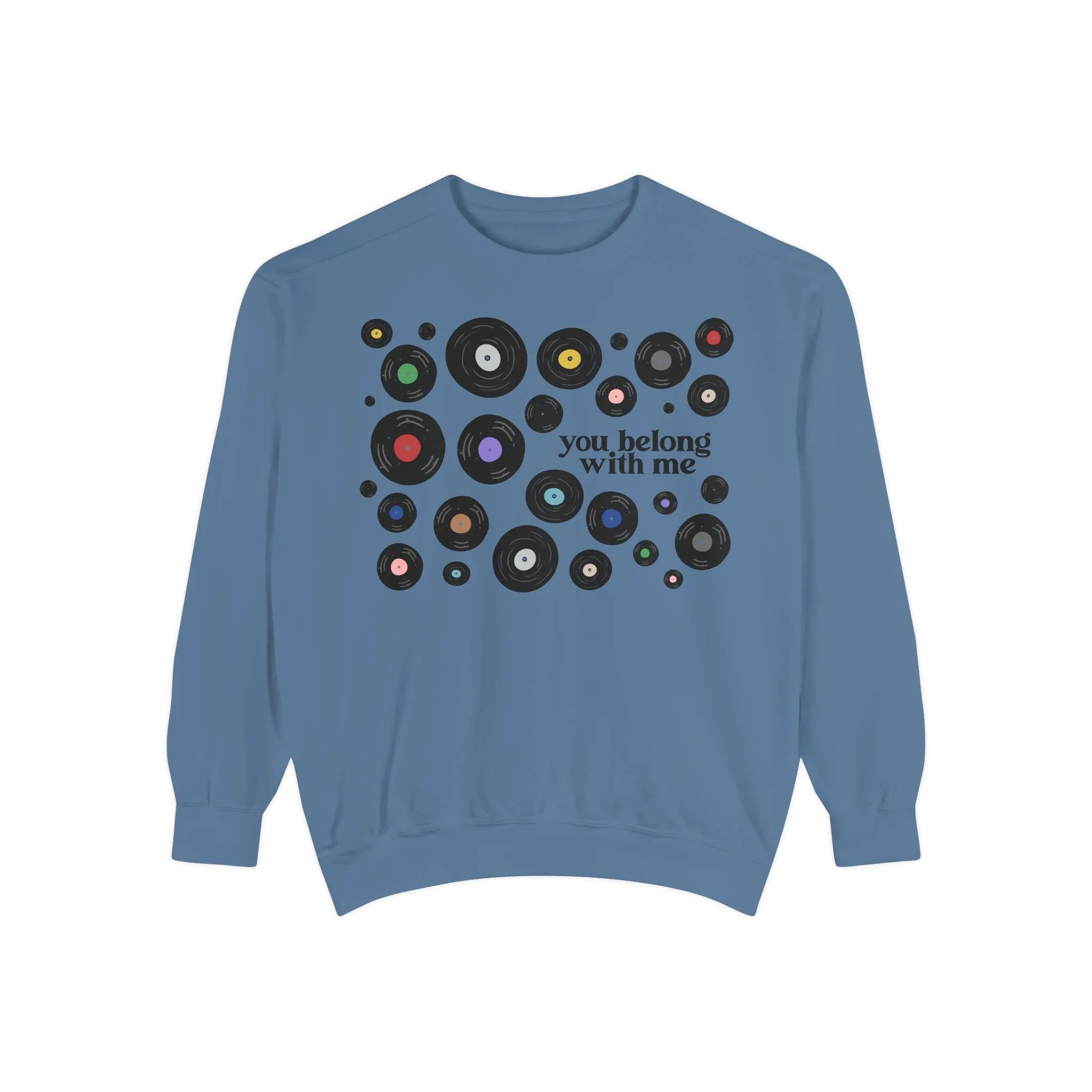 You Belong With Me Records Sweatshirt Comfort Colors Crewneck sold by Rose Blush Studio product image thumbnail 2