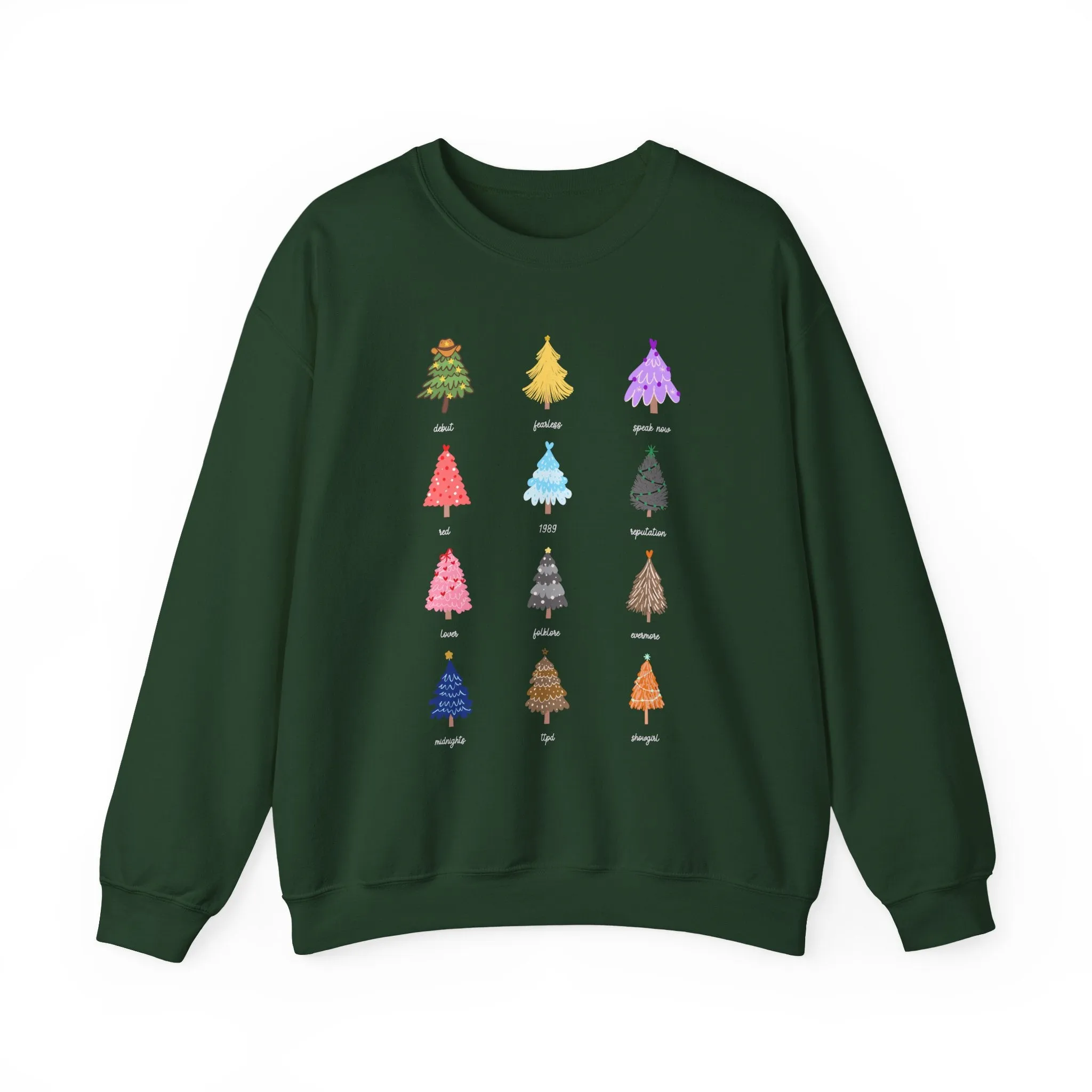Eras Christmas Trees Crewneck Sweatshirt sold by Rose Blush Studio product image thumbnail 4