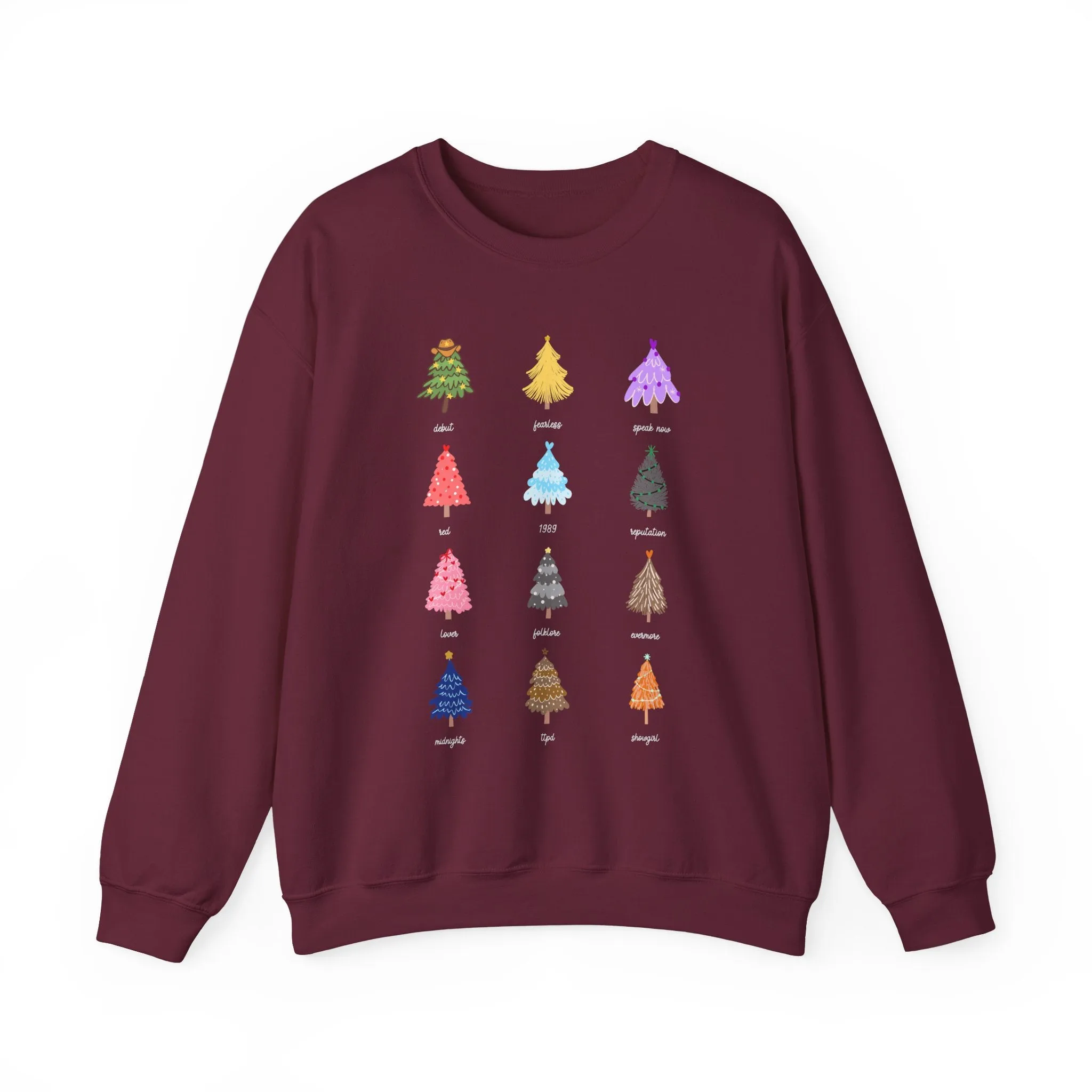 Eras Christmas Trees Crewneck Sweatshirt sold by Rose Blush Studio product image thumbnail 2