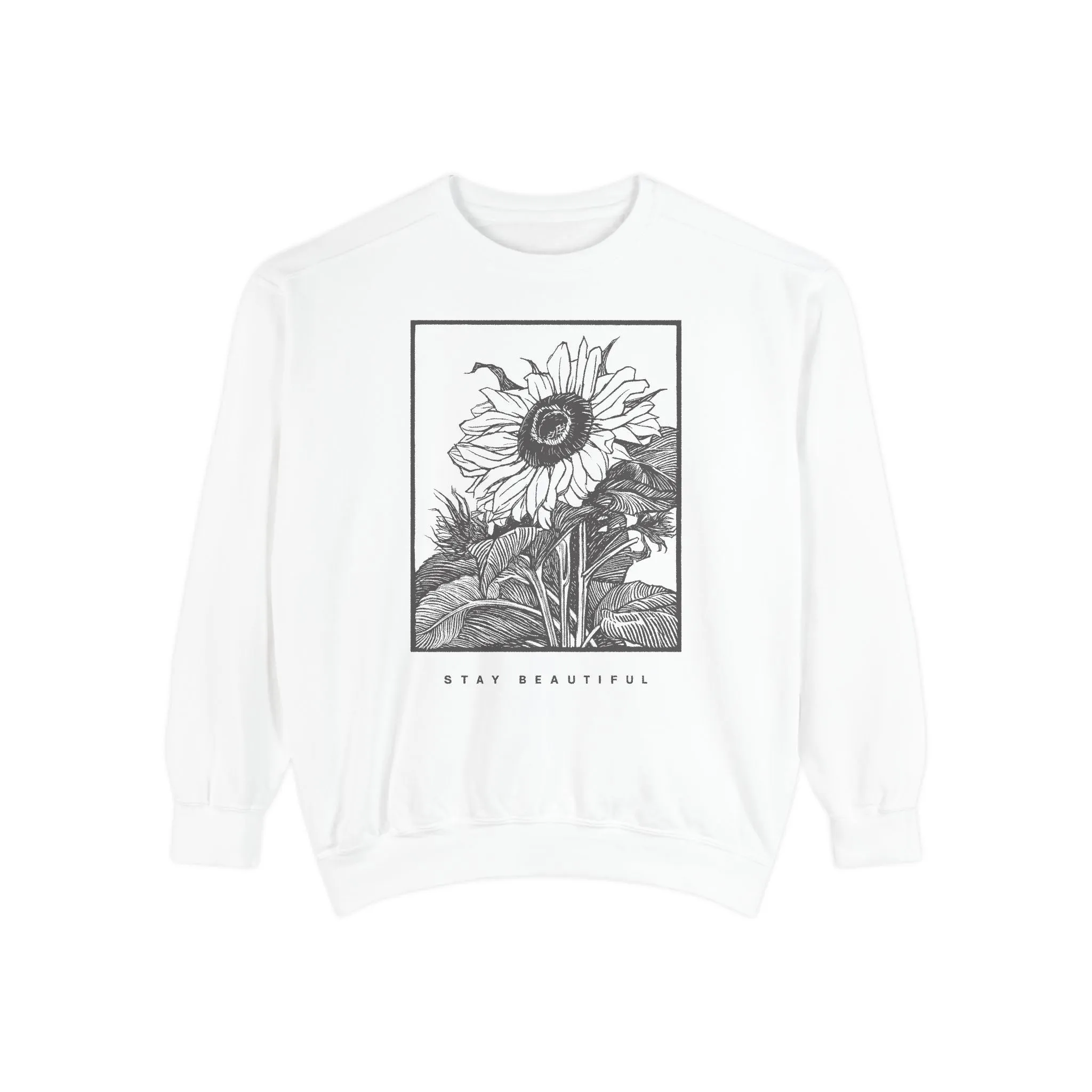 Stay Beautiful Crewneck Sweater Comfort Colors sold by Rose Blush Studio