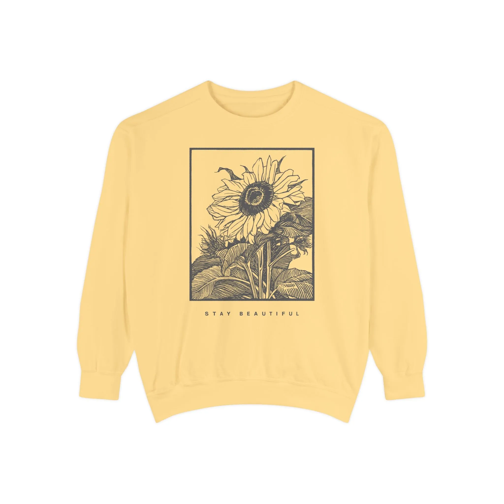 Stay Beautiful Crewneck Sweater Comfort Colors sold by Rose Blush Studio product image thumbnail 2