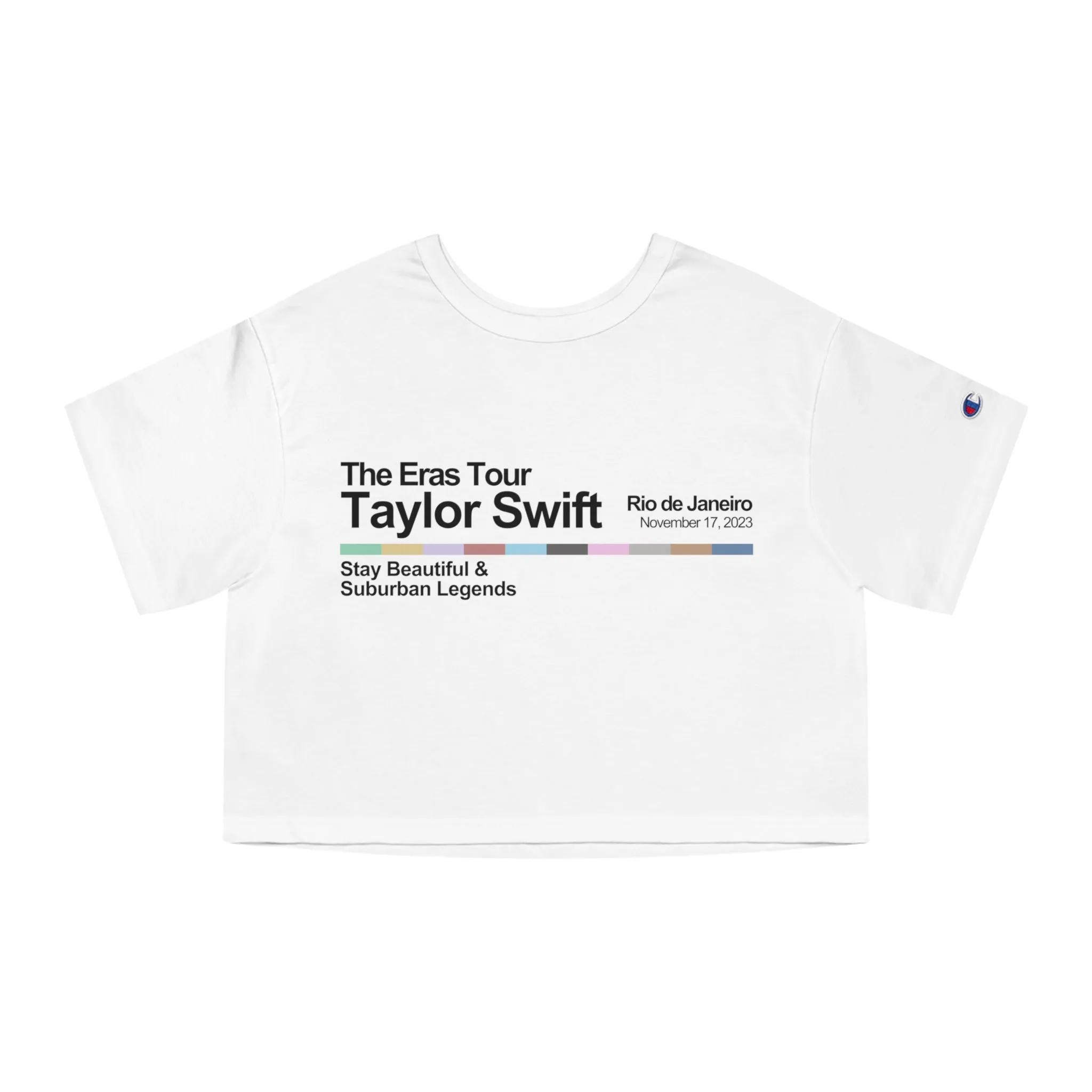 Rio de Janeiro Night 1 Cropped T-Shirt sold by Rose Blush Studio product image thumbnail 4