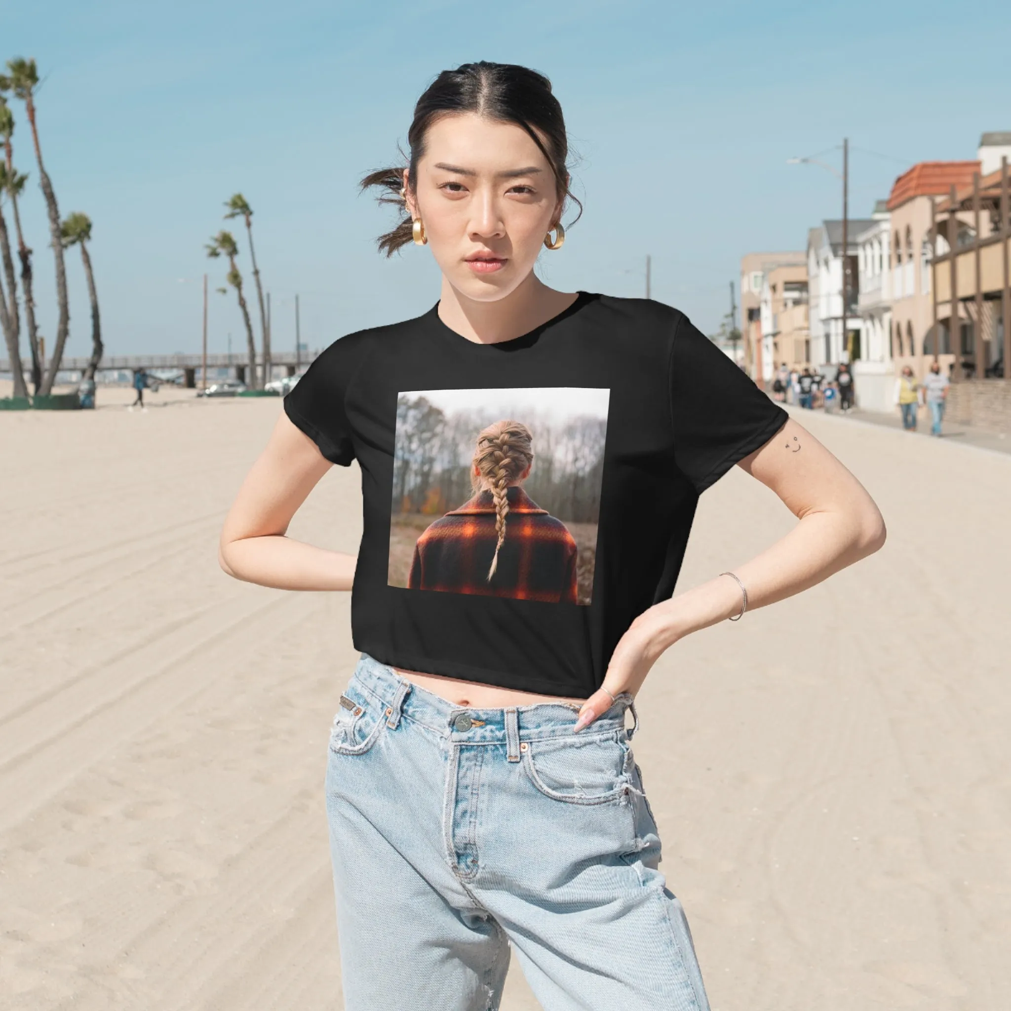 Evermore Album Flowy Cropped Tee sold by Rose Blush Studio