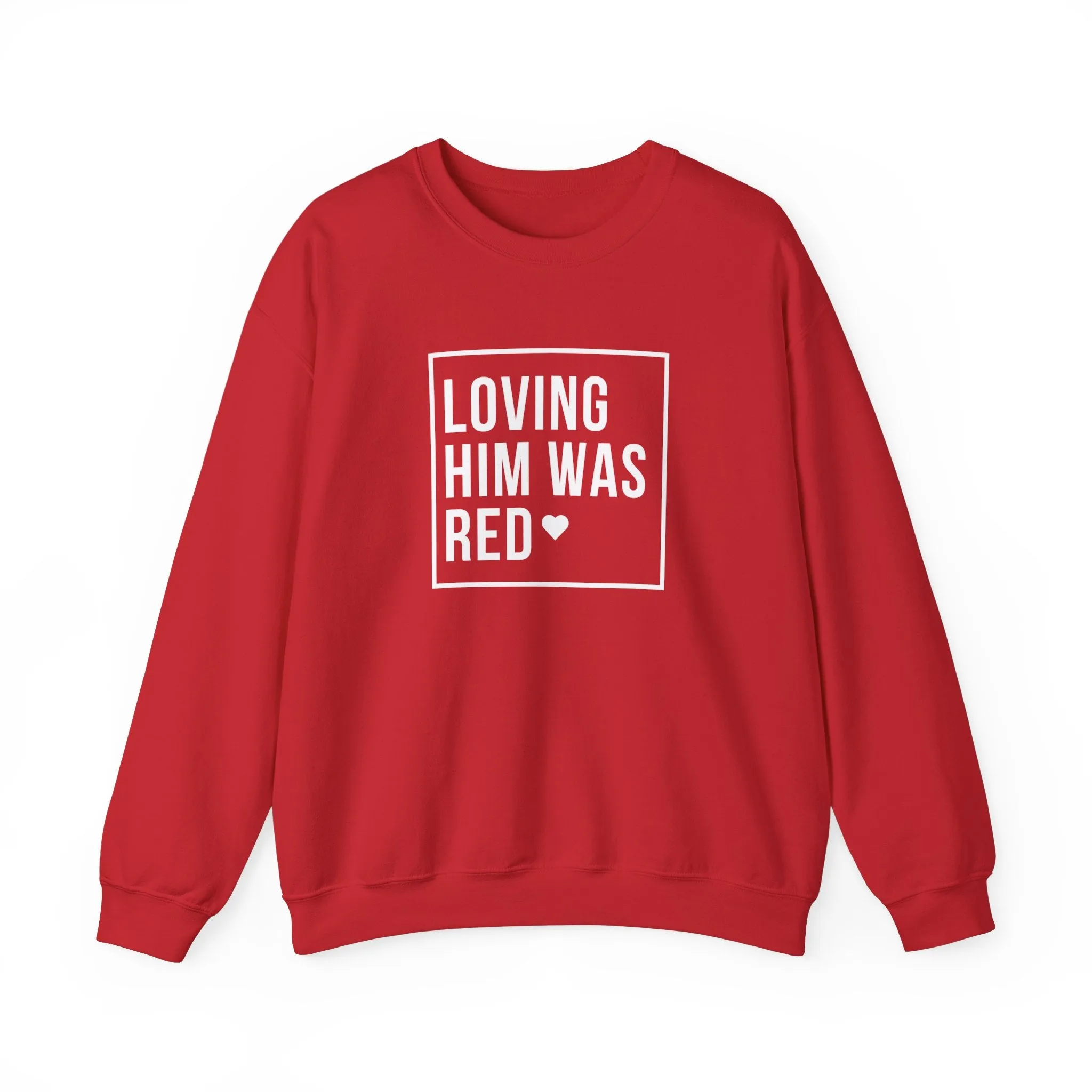Loving Him Was Red Crewneck Sweatshirt sold by Rose Blush Studio product image thumbnail 5