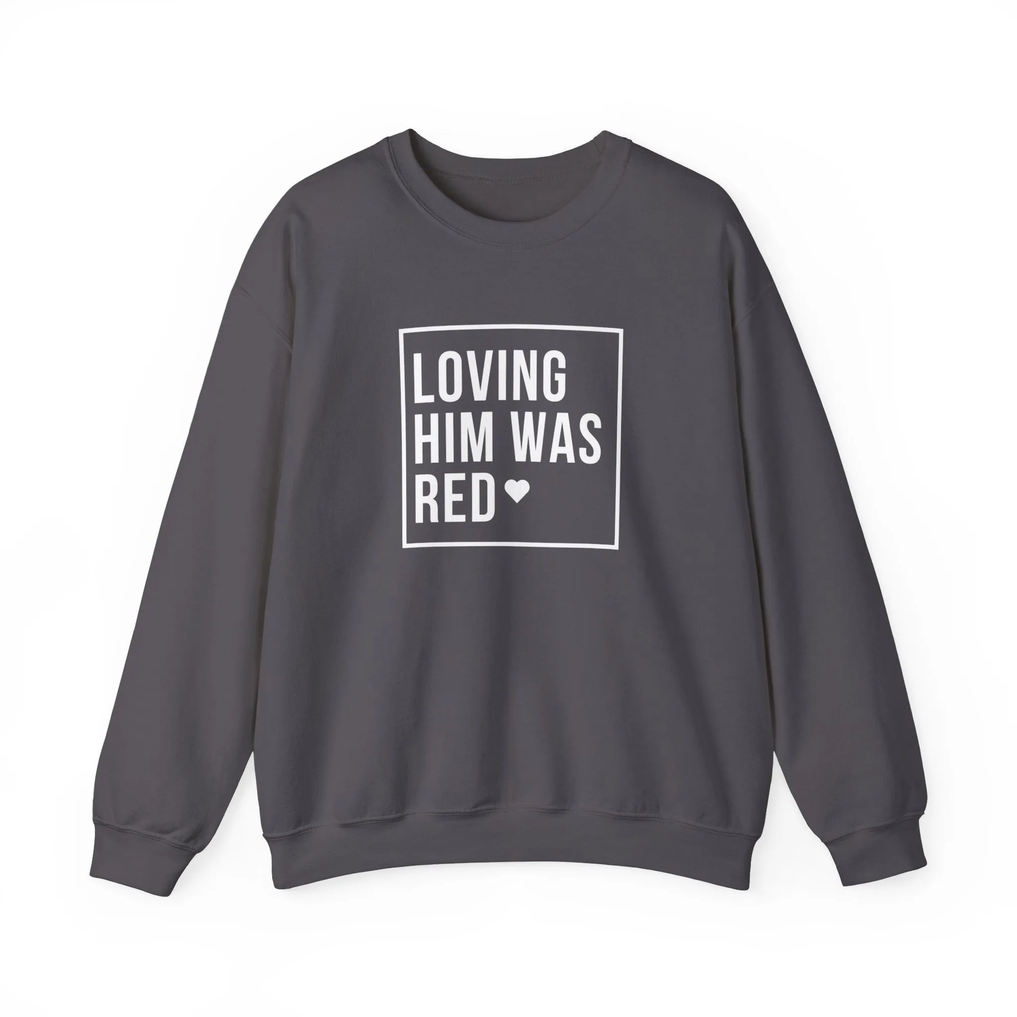 Loving Him Was Red Crewneck Sweatshirt sold by Rose Blush Studio product image thumbnail 3
