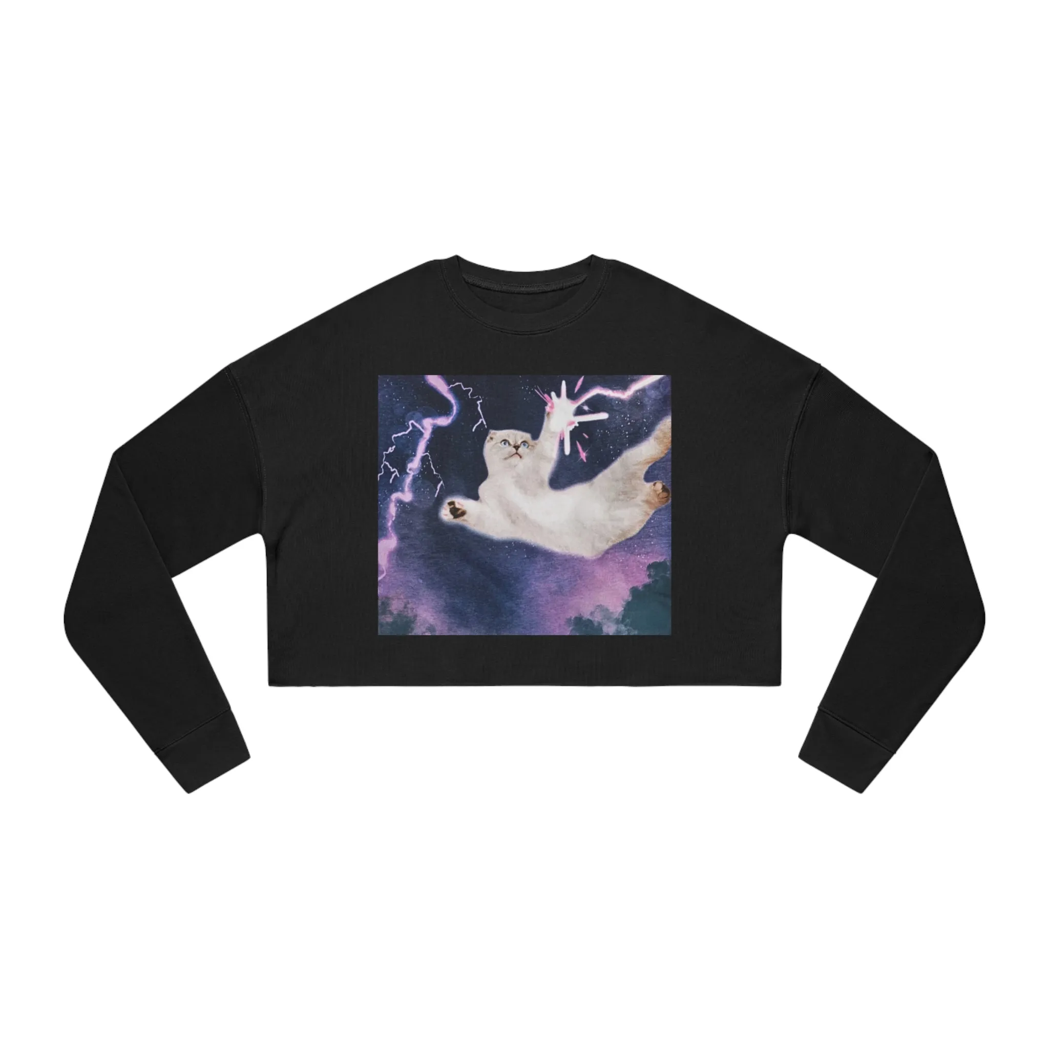 Cat Cropped Sweatshirt/ Swiftie Cat Sweater Cropped sold by Rose Blush Studio product image thumbnail 2