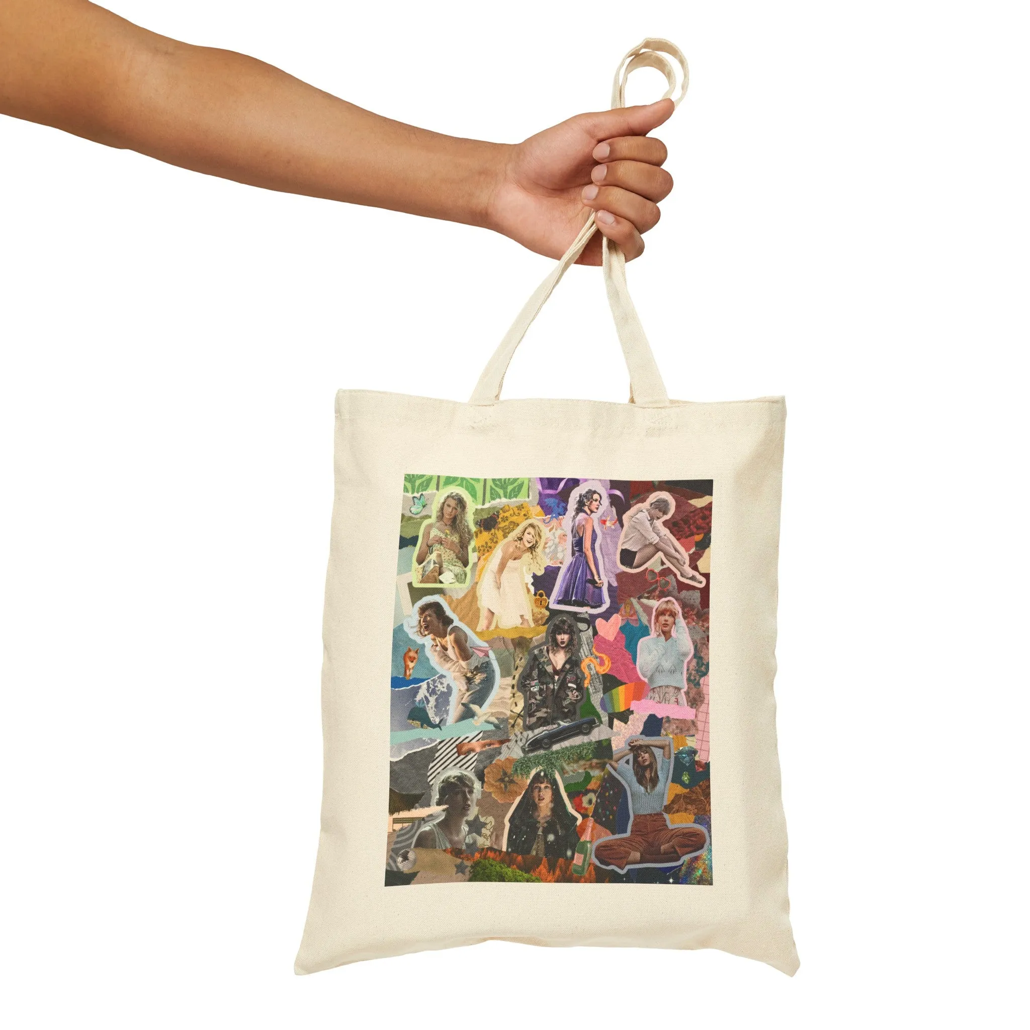 Eras Collage Cotton Canvas Tote Bag sold by Rose Blush Studio product image thumbnail 5