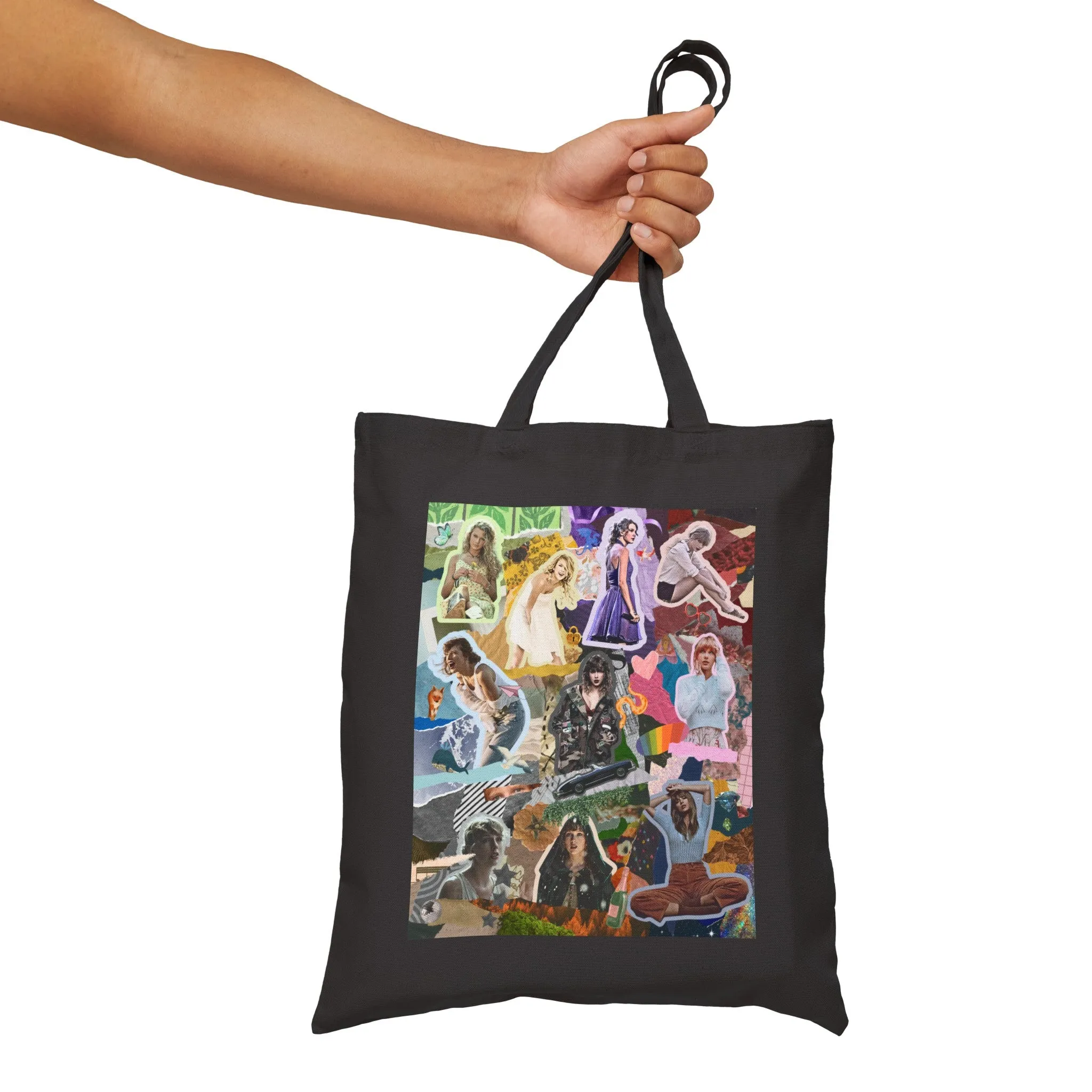 Eras Collage Cotton Canvas Tote Bag sold by Rose Blush Studio product image thumbnail 3