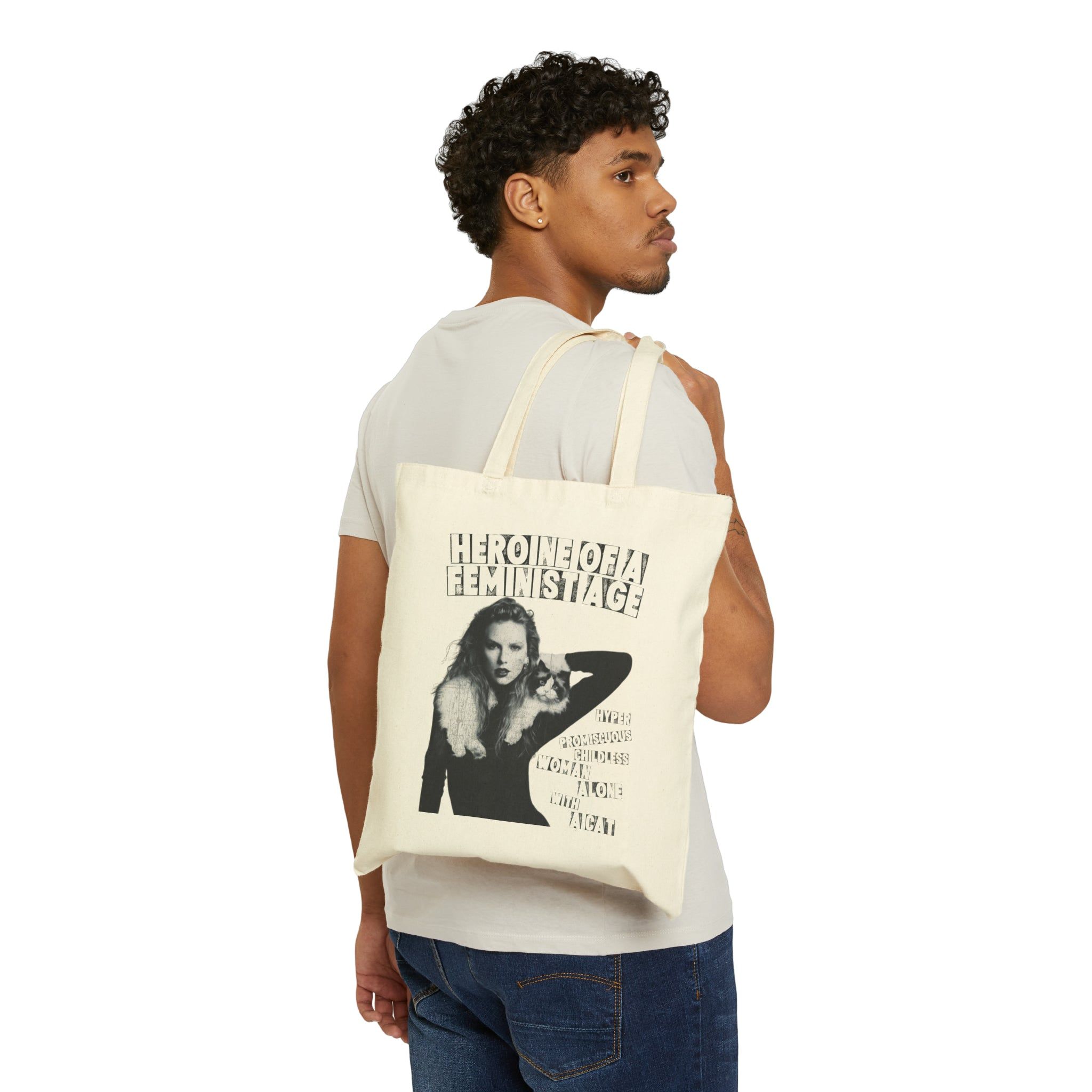 Heroine of a Feminist Age Cotton Canvas Tote Bag sold by Rose Blush Studio product image thumbnail 3