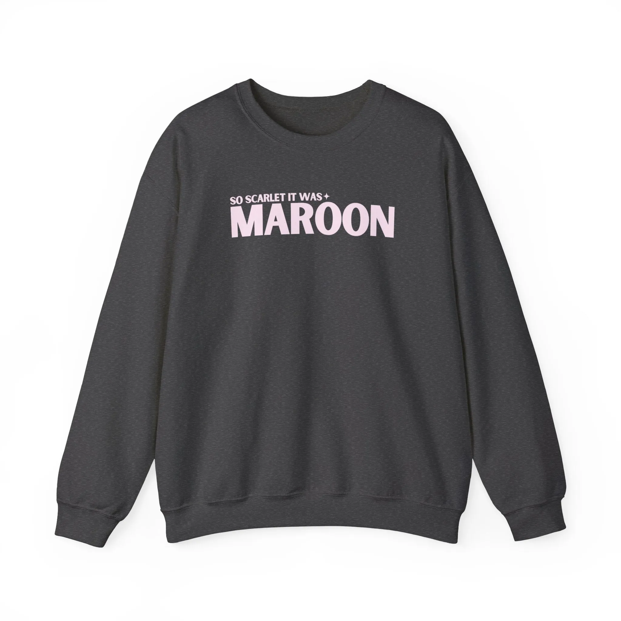 Maroon Crewneck Sweatshirt (CLEAN LYRICS) sold by Rose Blush Studio product image thumbnail 3