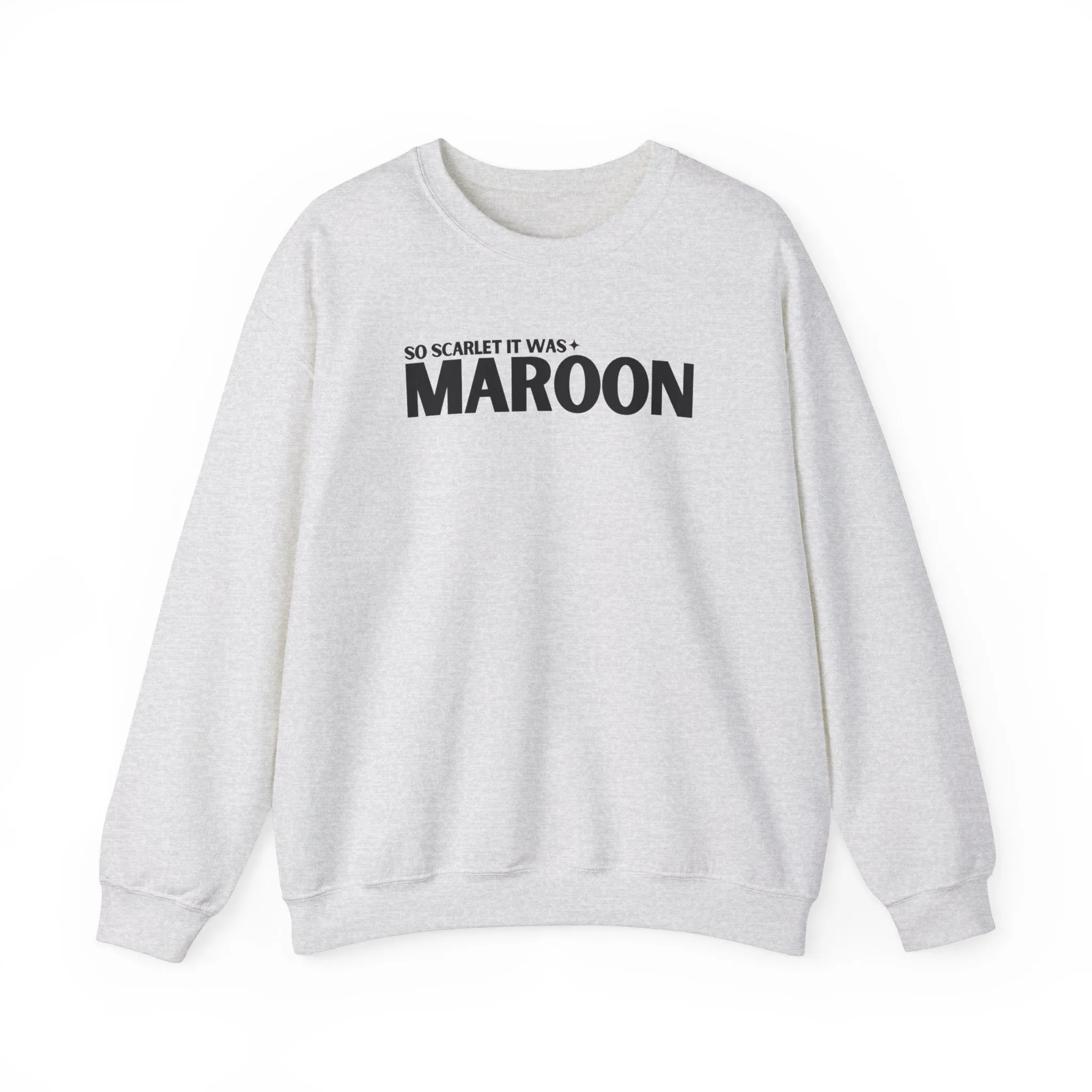 Maroon Crewneck Sweatshirt (CLEAN LYRICS) sold by Rose Blush Studio product image thumbnail 2