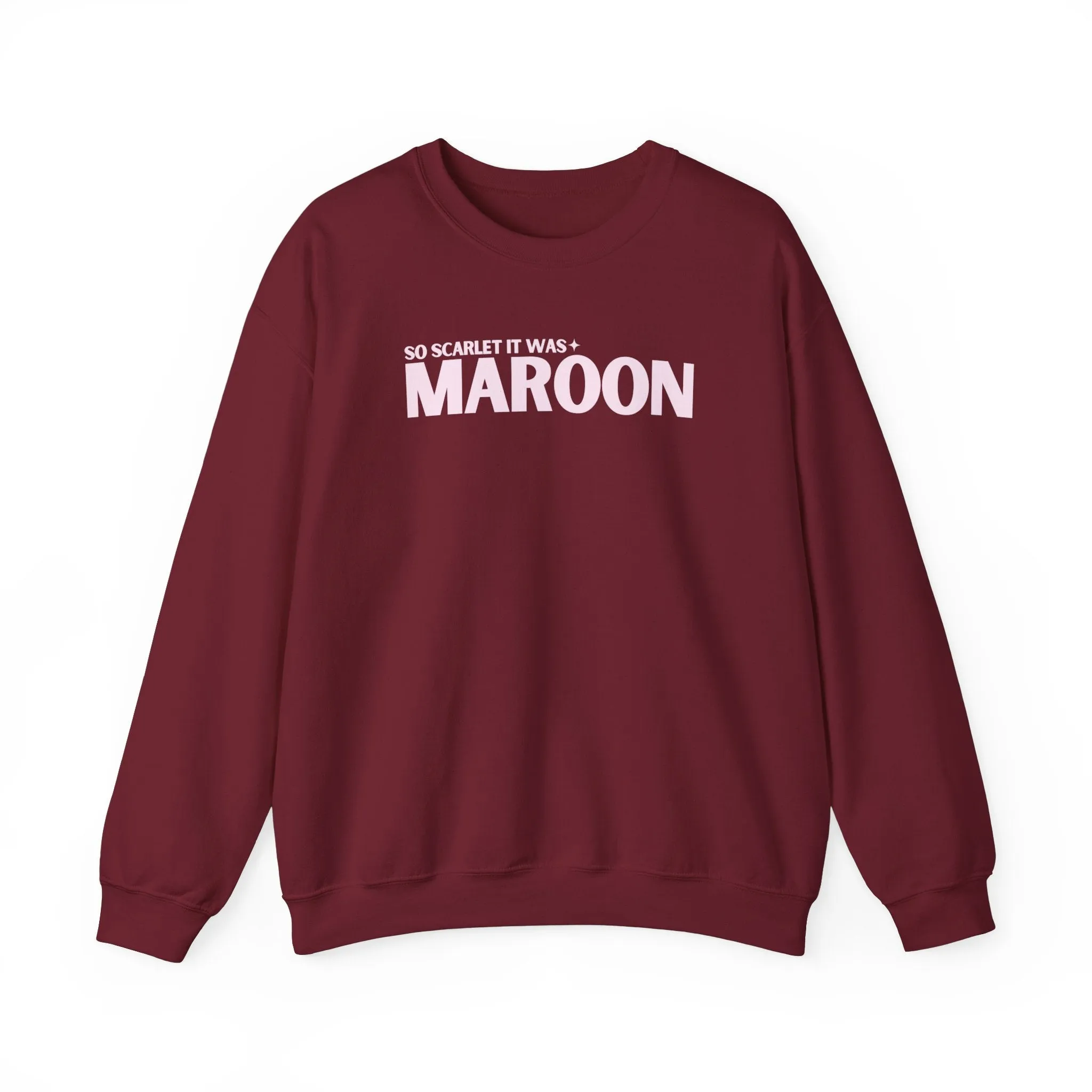 Maroon Crewneck Sweatshirt (CLEAN LYRICS) sold by Rose Blush Studio product image thumbnail 4