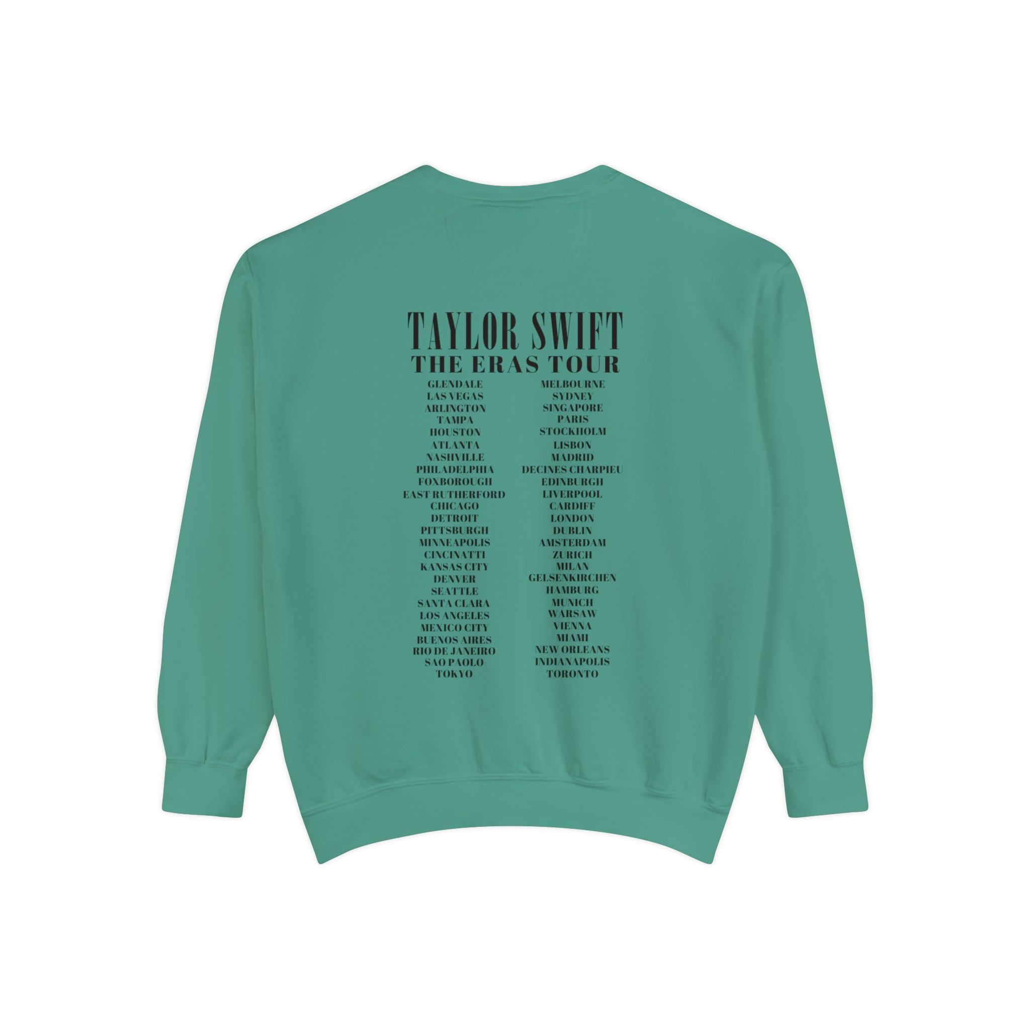 Blue Crewneck Eras Tour (cities) sold by Rose Blush Studio product image thumbnail 5