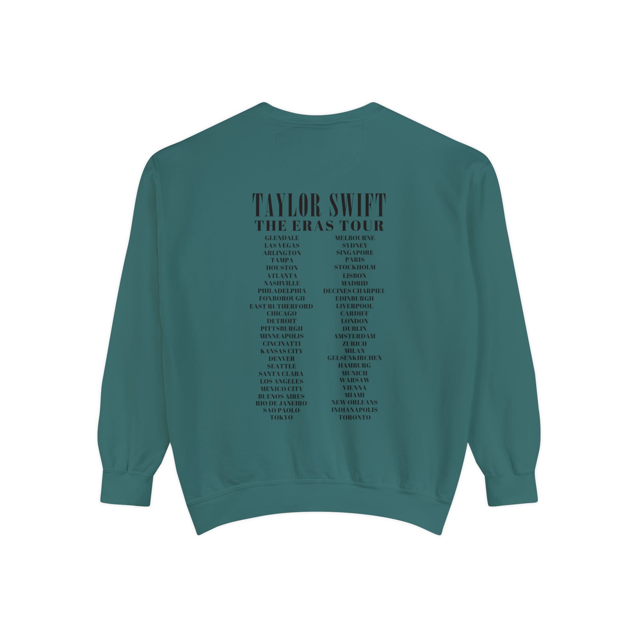 Blue Crewneck Eras Tour (cities) sold by Rose Blush Studio product image thumbnail 2
