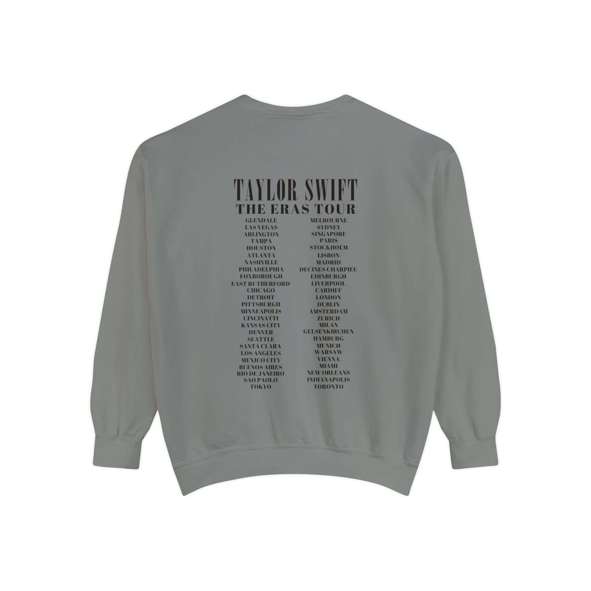 Blue Crewneck Eras Tour (cities) sold by Rose Blush Studio product image thumbnail 4