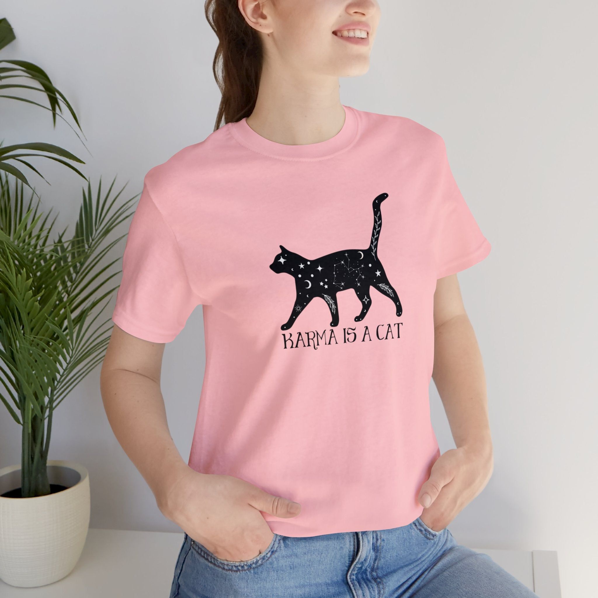 Karma is a Cat Tshirt sold by Rose Blush Studio