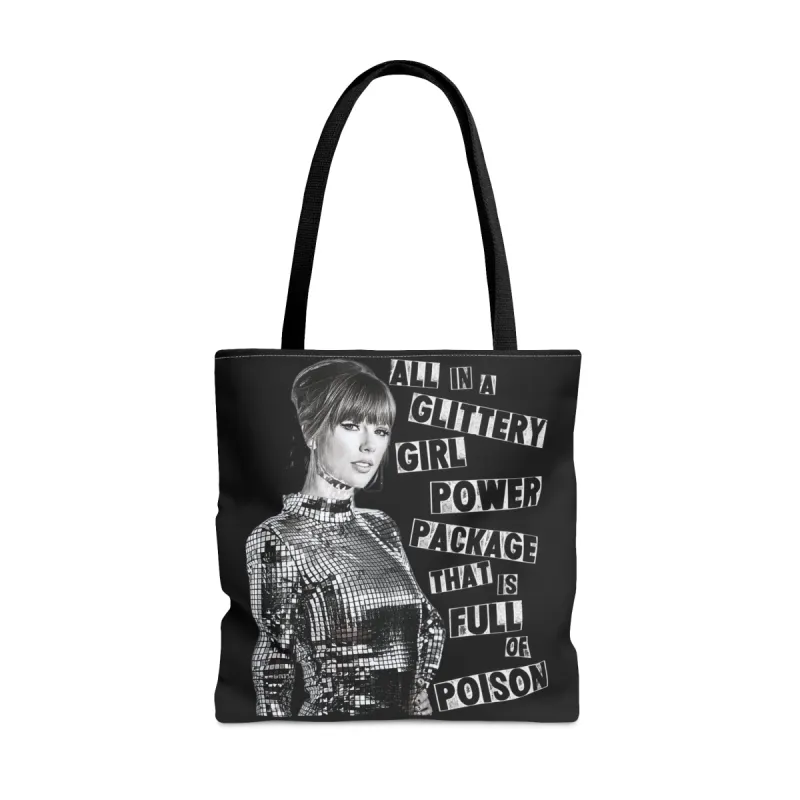 Glittery Girl Power Tote Bag sold by Rose Blush Studio