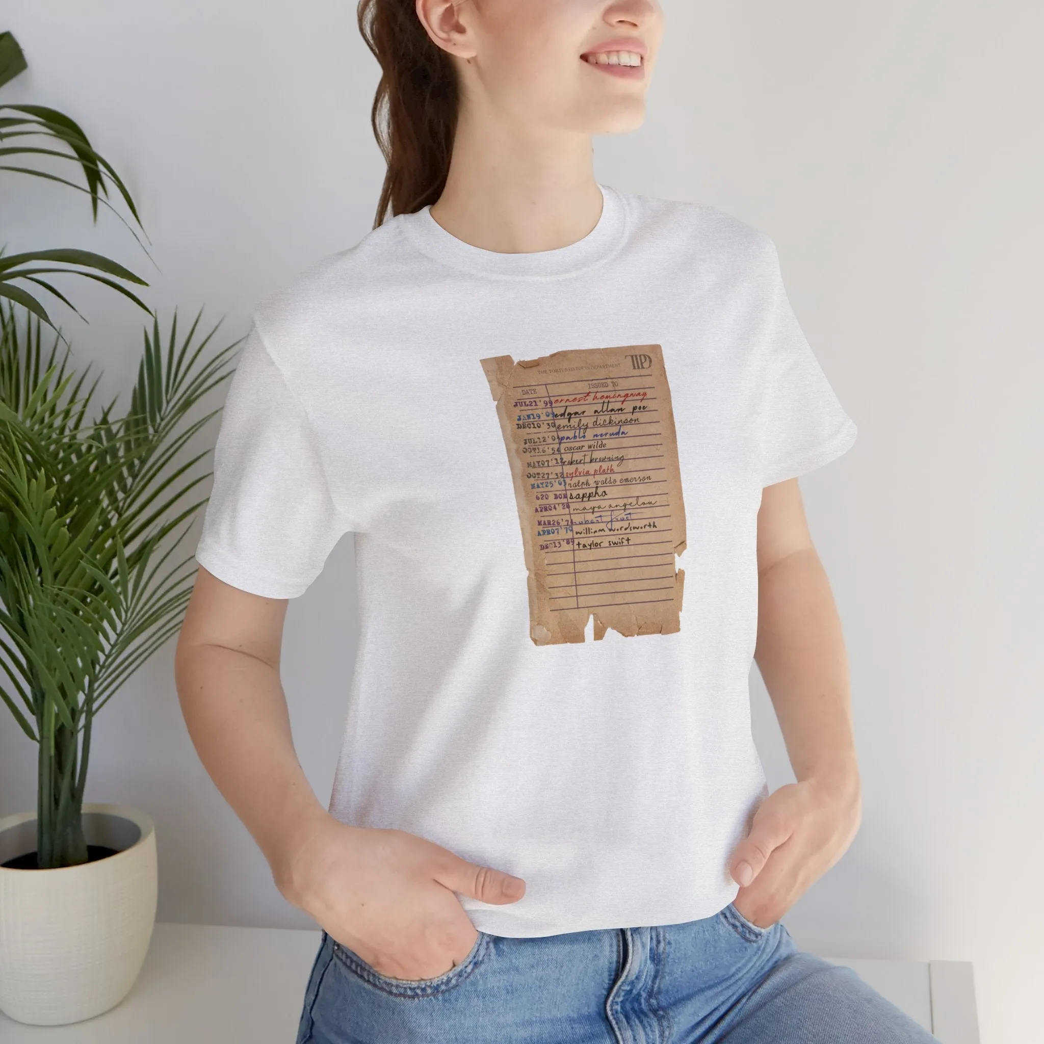 Poets Library Card Tshirt sold by Rose Blush Studio product image thumbnail 5
