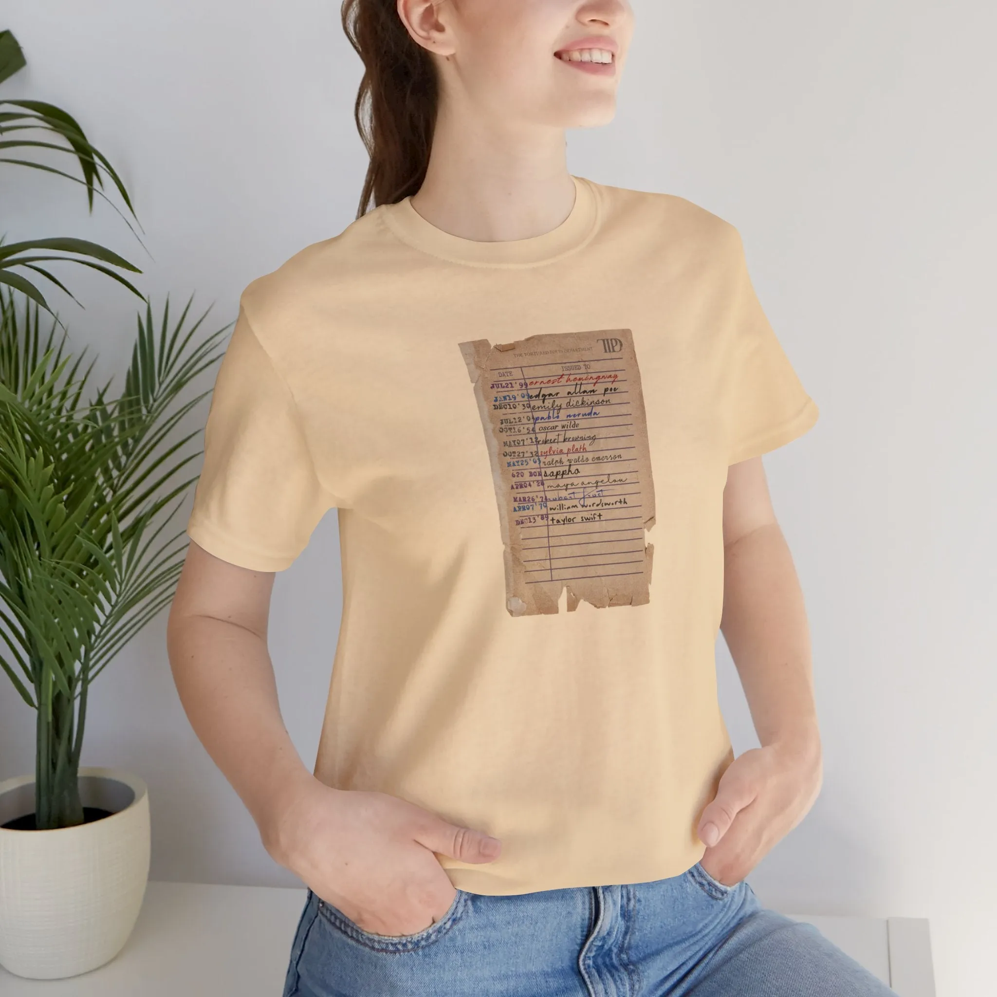 Poets Library Card Tshirt sold by Rose Blush Studio product image thumbnail 3