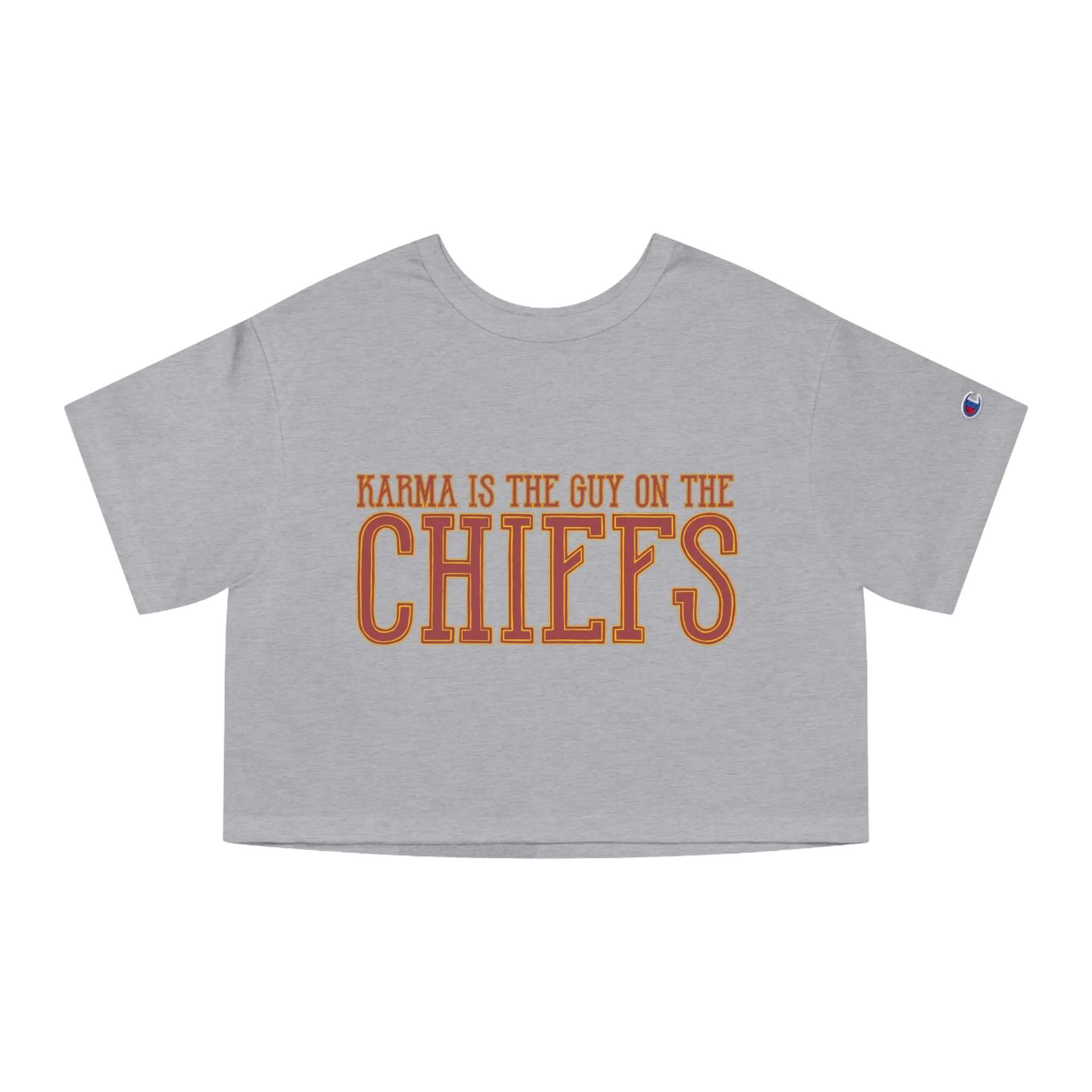 Karma is the Guy on the Chiefs Cropped T-Shirt sold by Rose Blush Studio