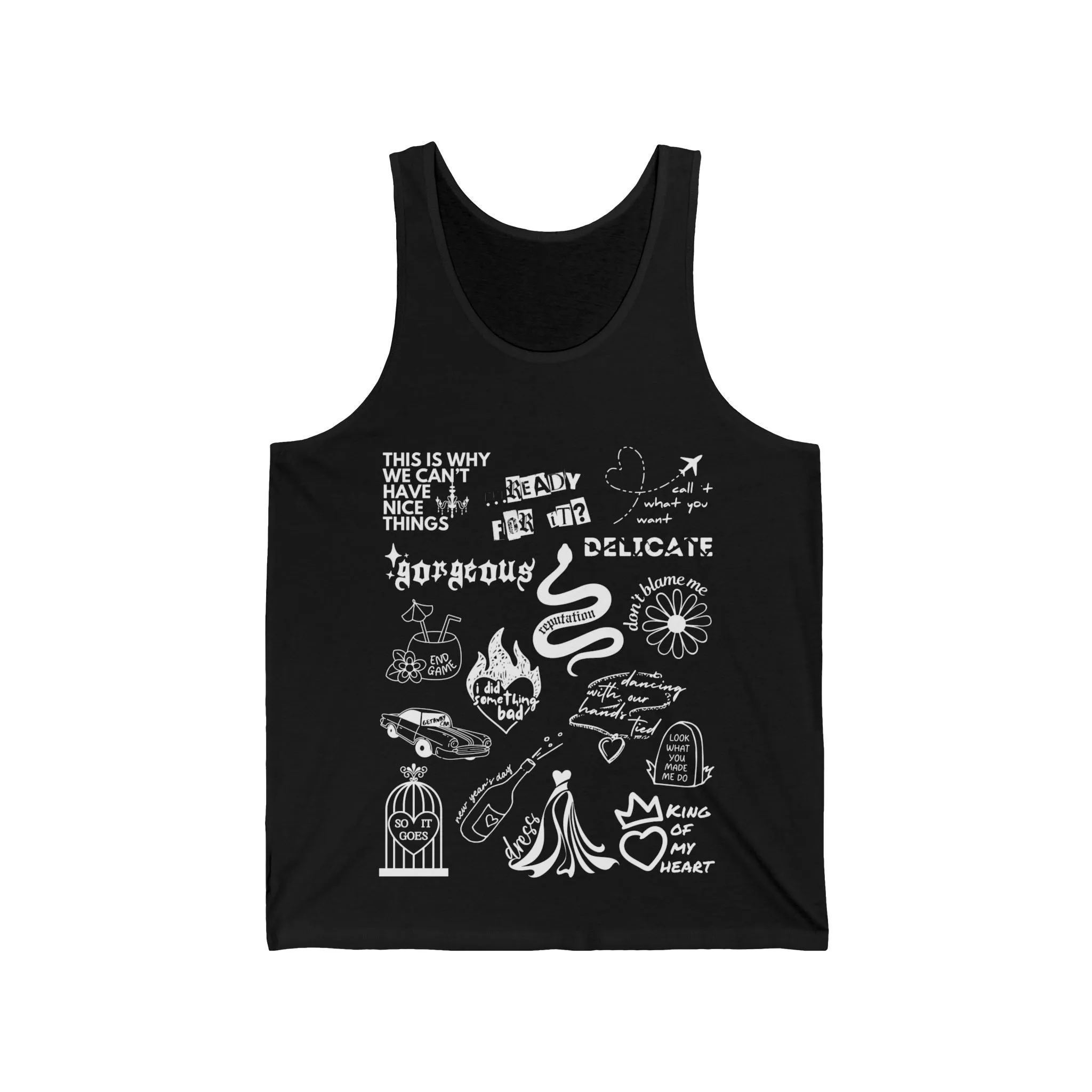 Reputation Collage Jersey Tank sold by Rose Blush Studio