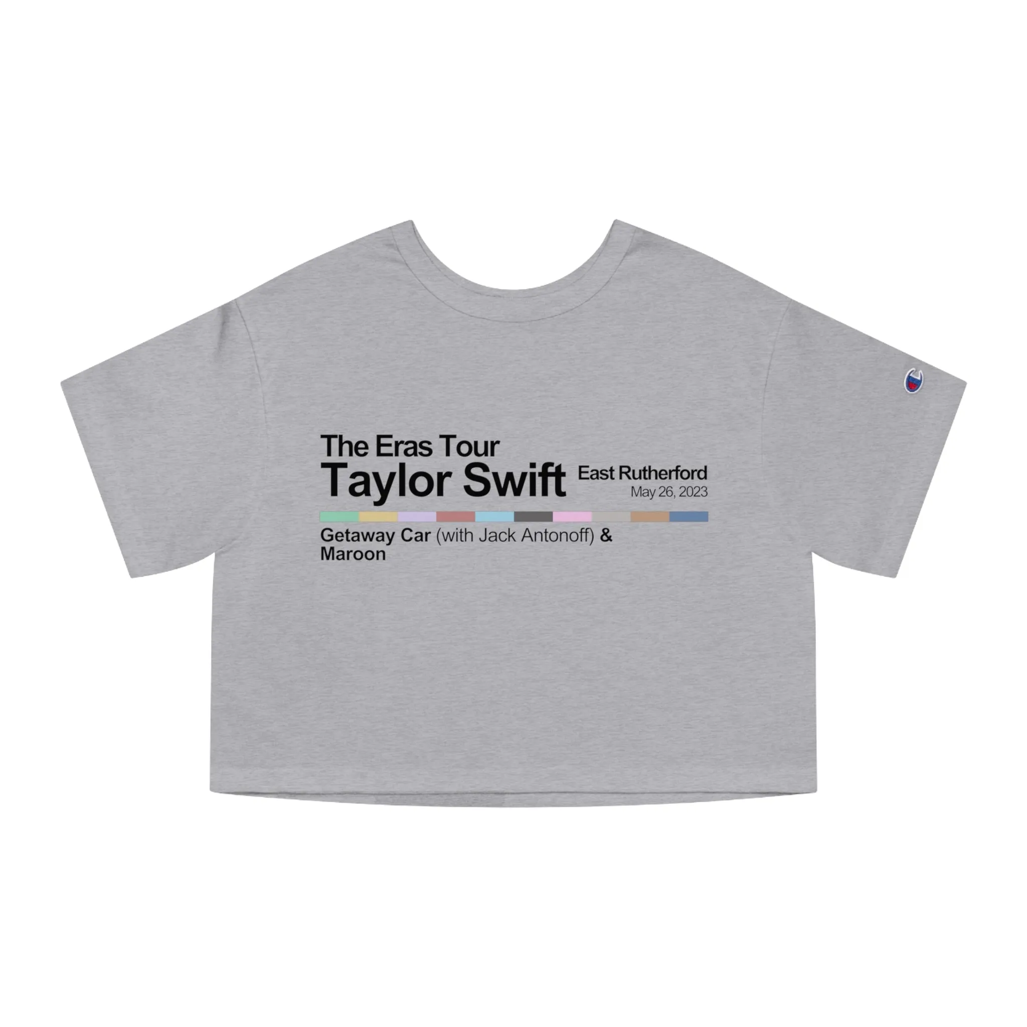 East Rutherford Night 1 Cropped T-Shirt sold by Rose Blush Studio product image thumbnail 4