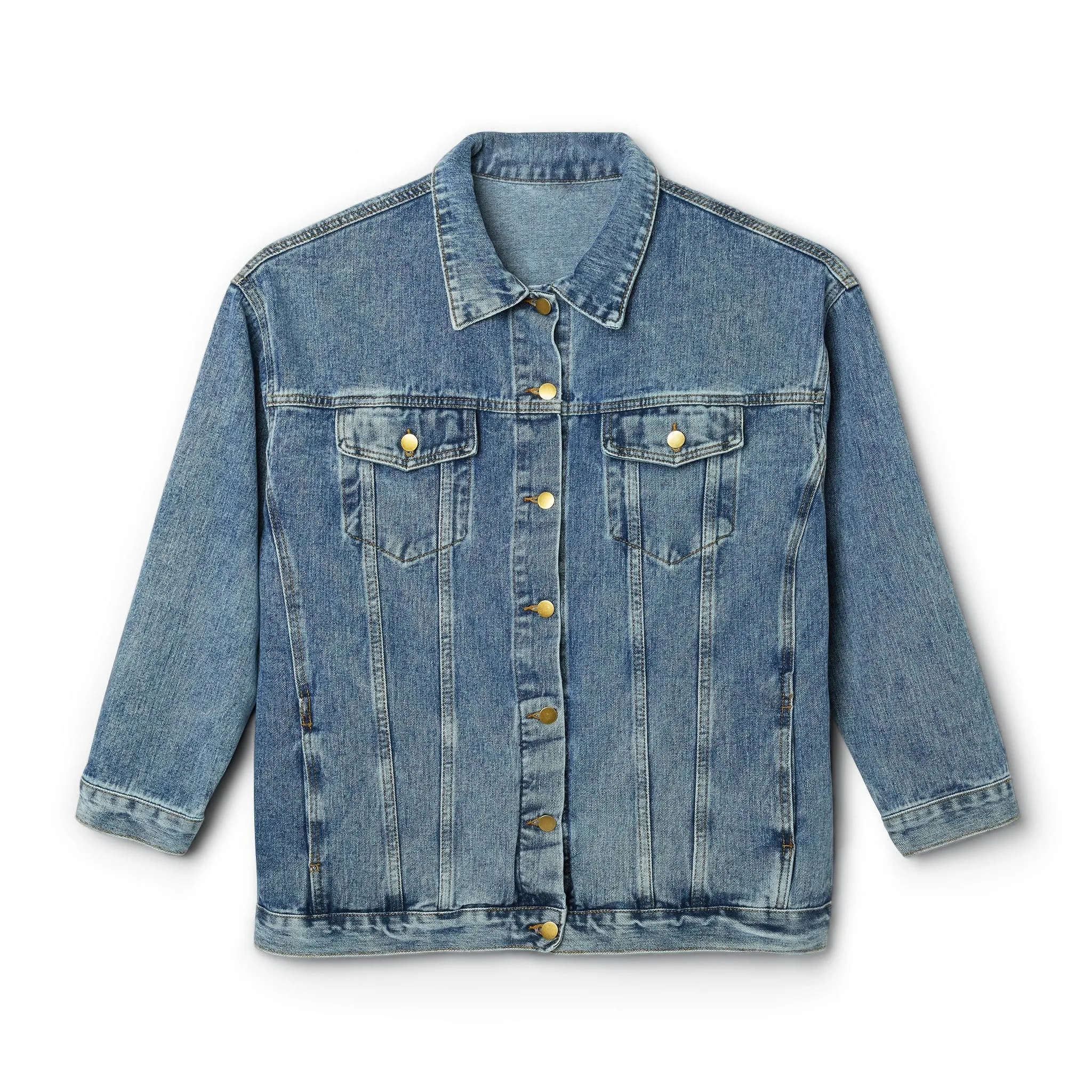 TTPD Denim Jacket (white logo) sold by Rose Blush Studio product image thumbnail 2